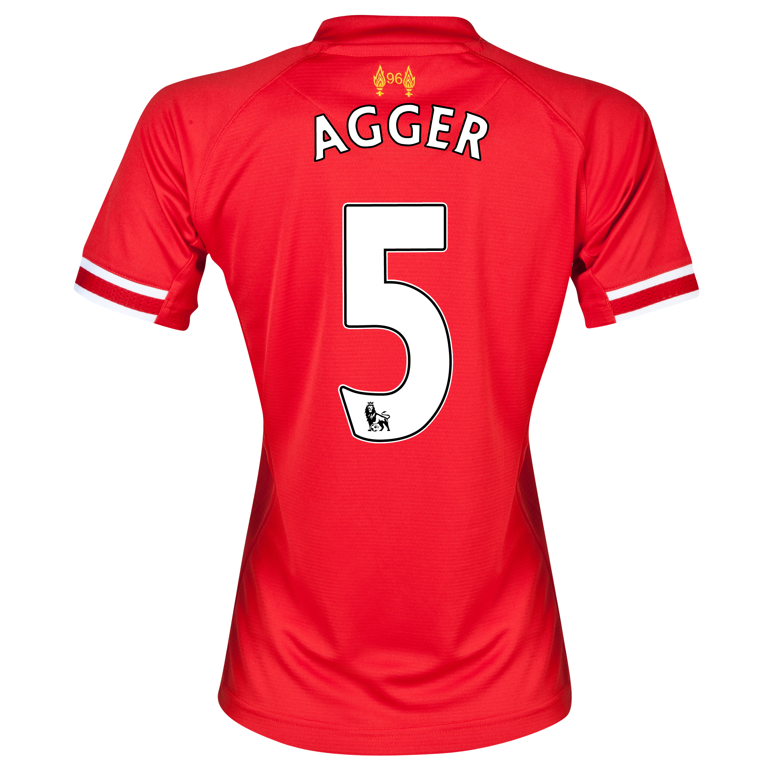 Liverpool Home Shirt 2013/14 - Womens with Agger 5 printing