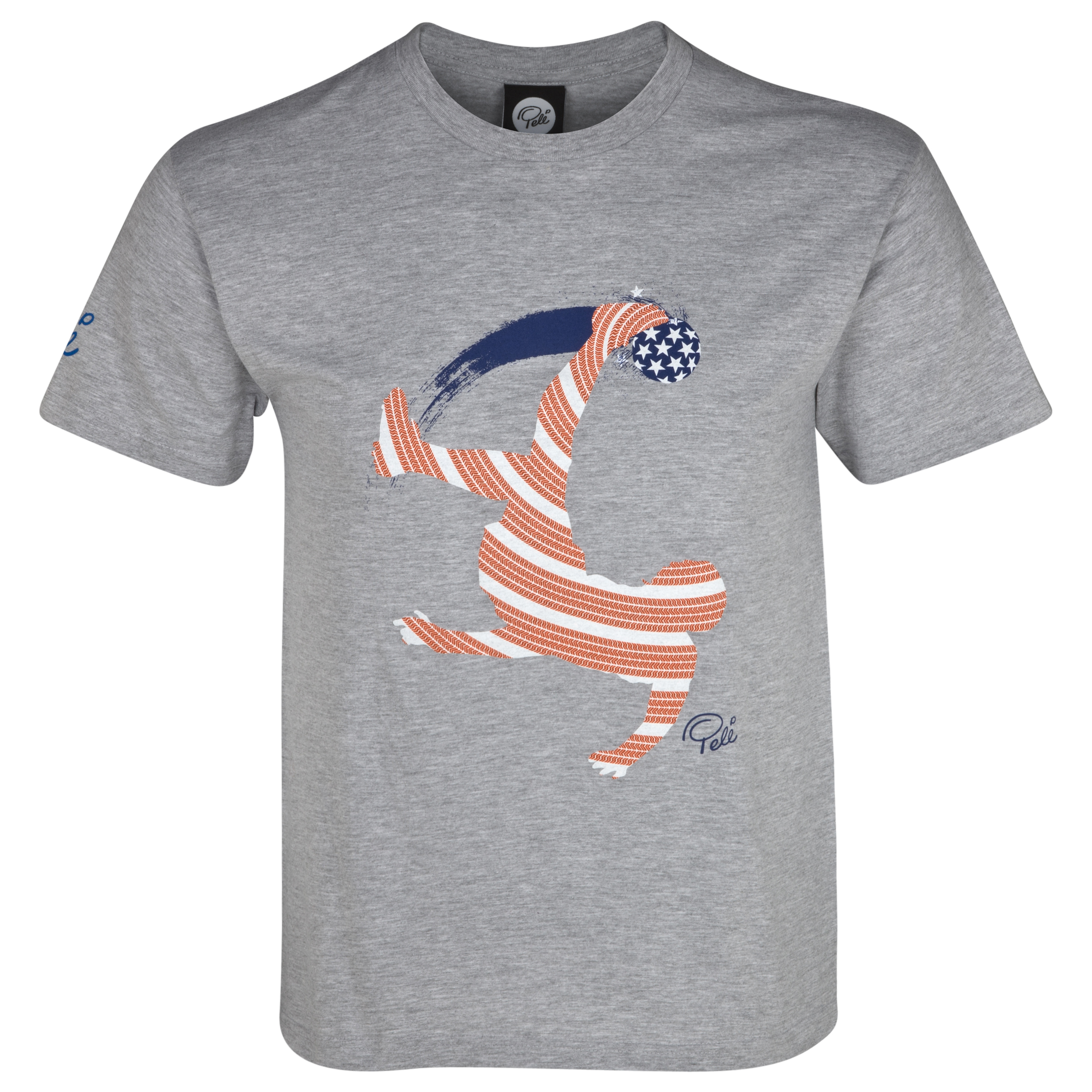 Pele Sports USA Bike Kick Tee - Sports Grey