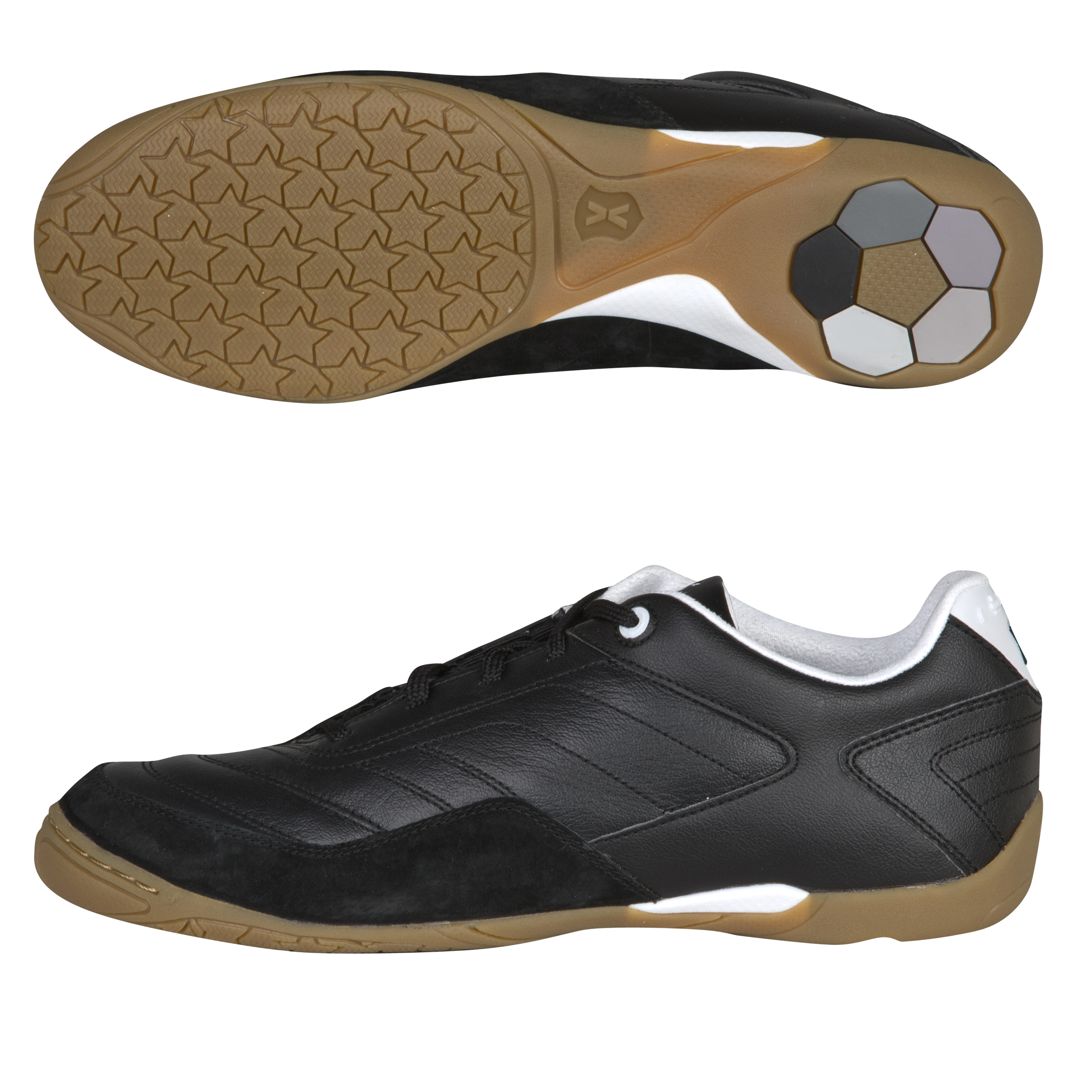 Pele Sports Radium Futsal Trainers - Black-Running White