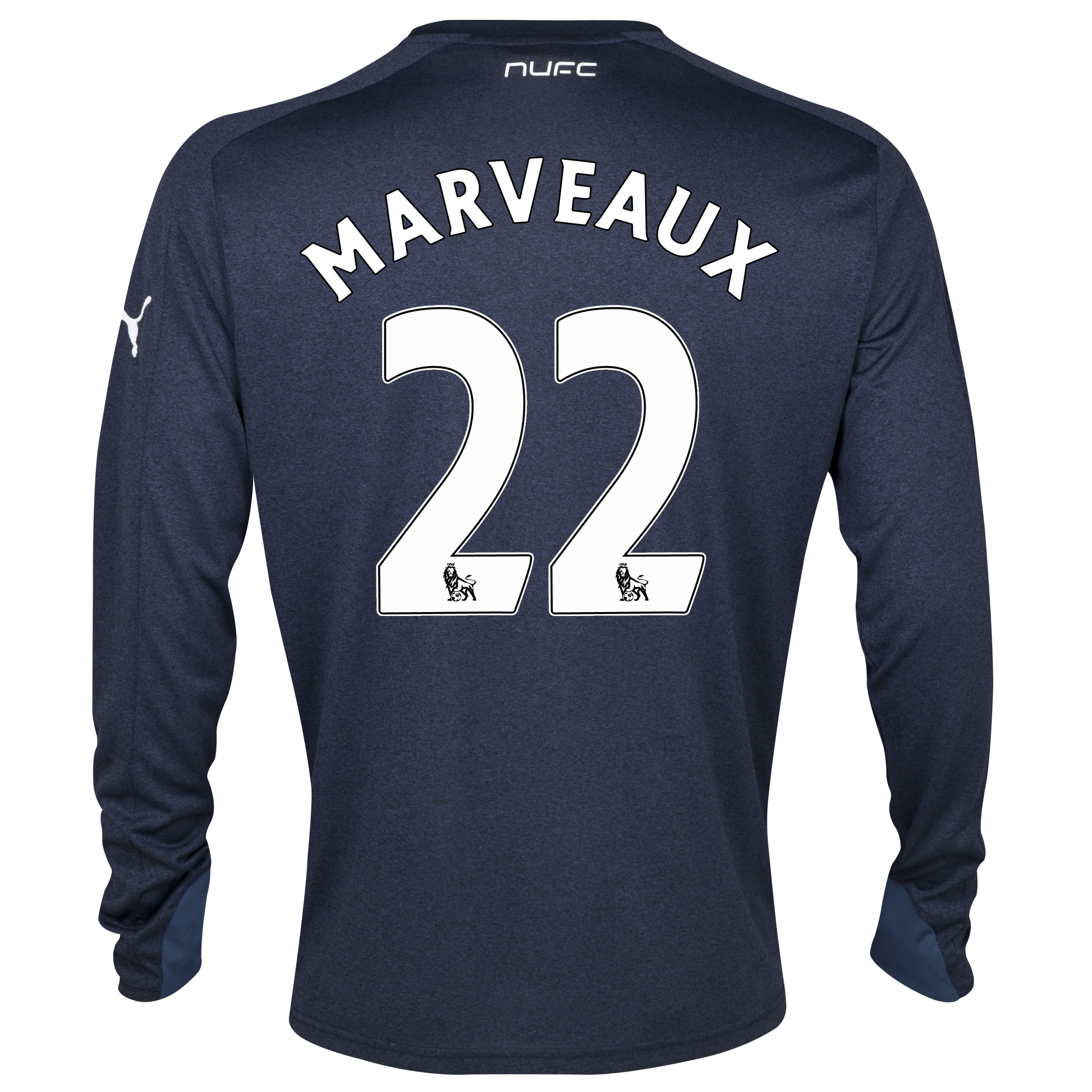 Newcastle United Away Shirt 2013/14- Long Sleeve with Marveaux 22 printing