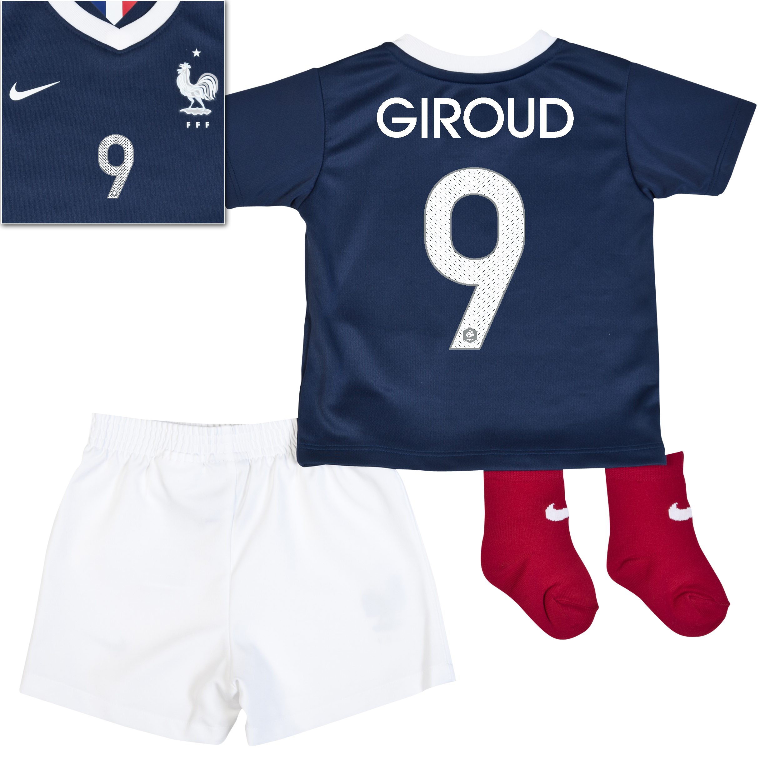 France Home Kit 2013/15 - Little Boys Navy with Giroud 9 printing