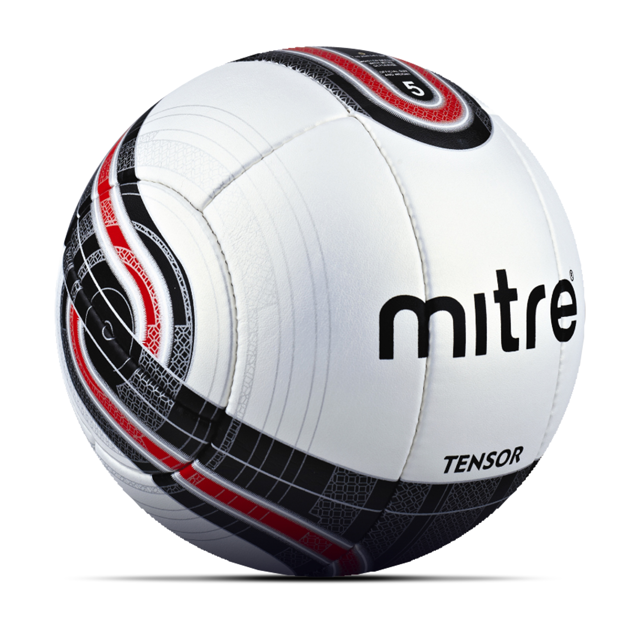 Mitre Tensor Training Football - White/Black/Red - Size 5.