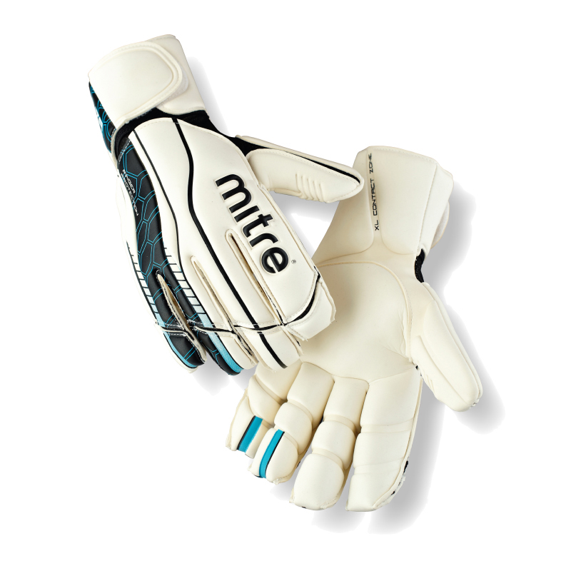 Mitre Anza AFP Pro Goalkeeper Gloves - White-Black-Blue