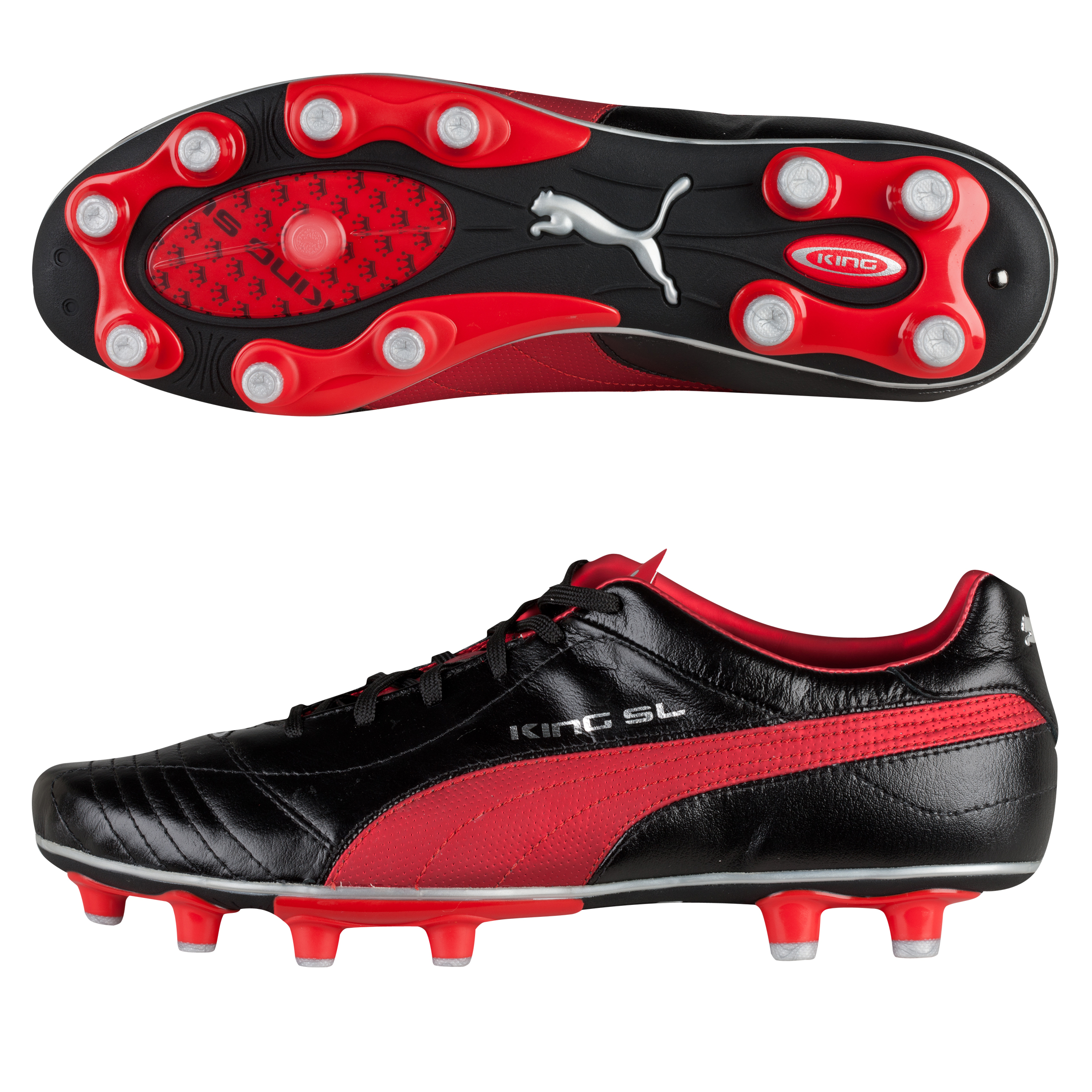 Puma King Finale SL i Firm Ground Football Boots BlackRosso CorsaPuma Silver