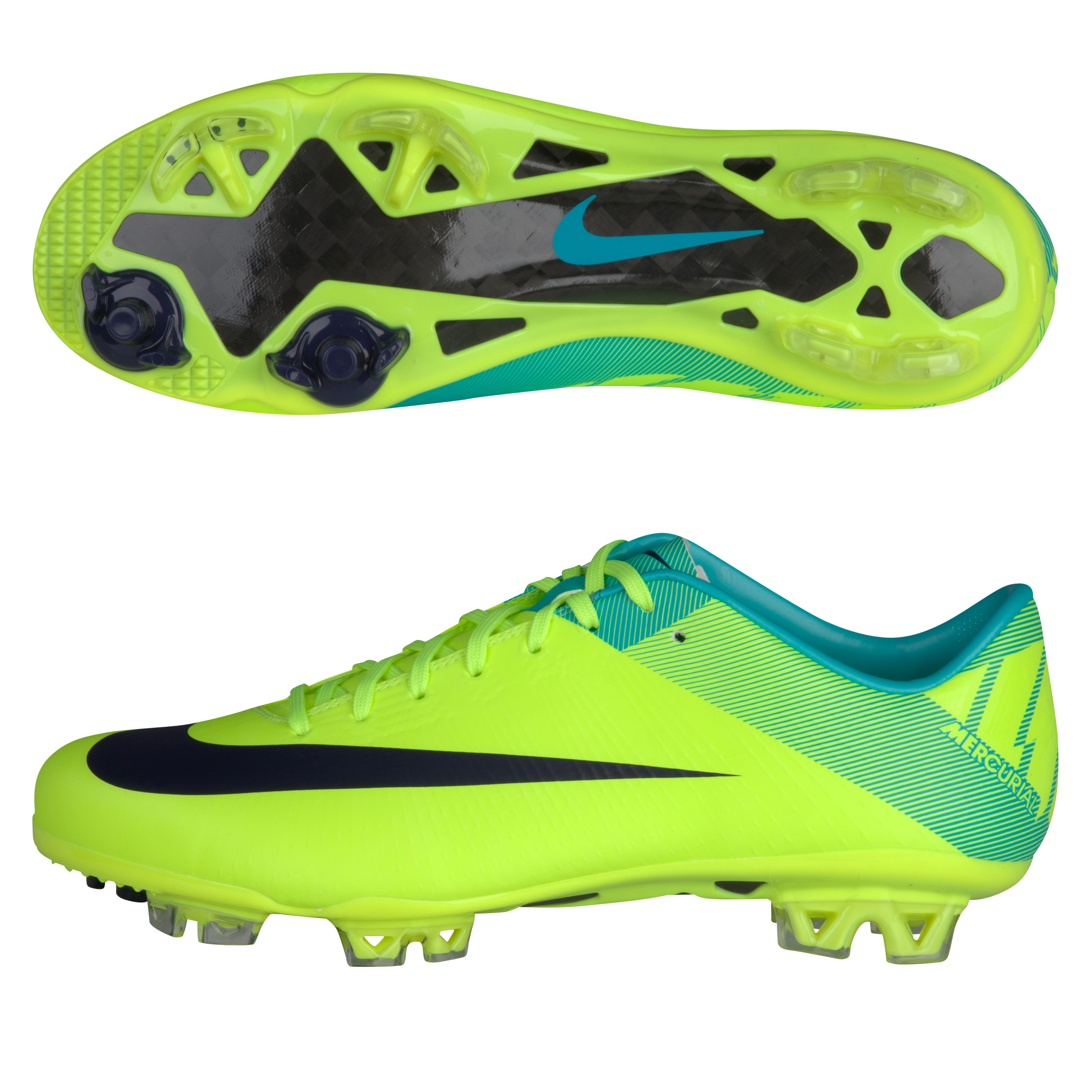 Nike Mercurial Vapor Superfly III Firm Ground Football Boots - Volt/Imperial Purple-Retro