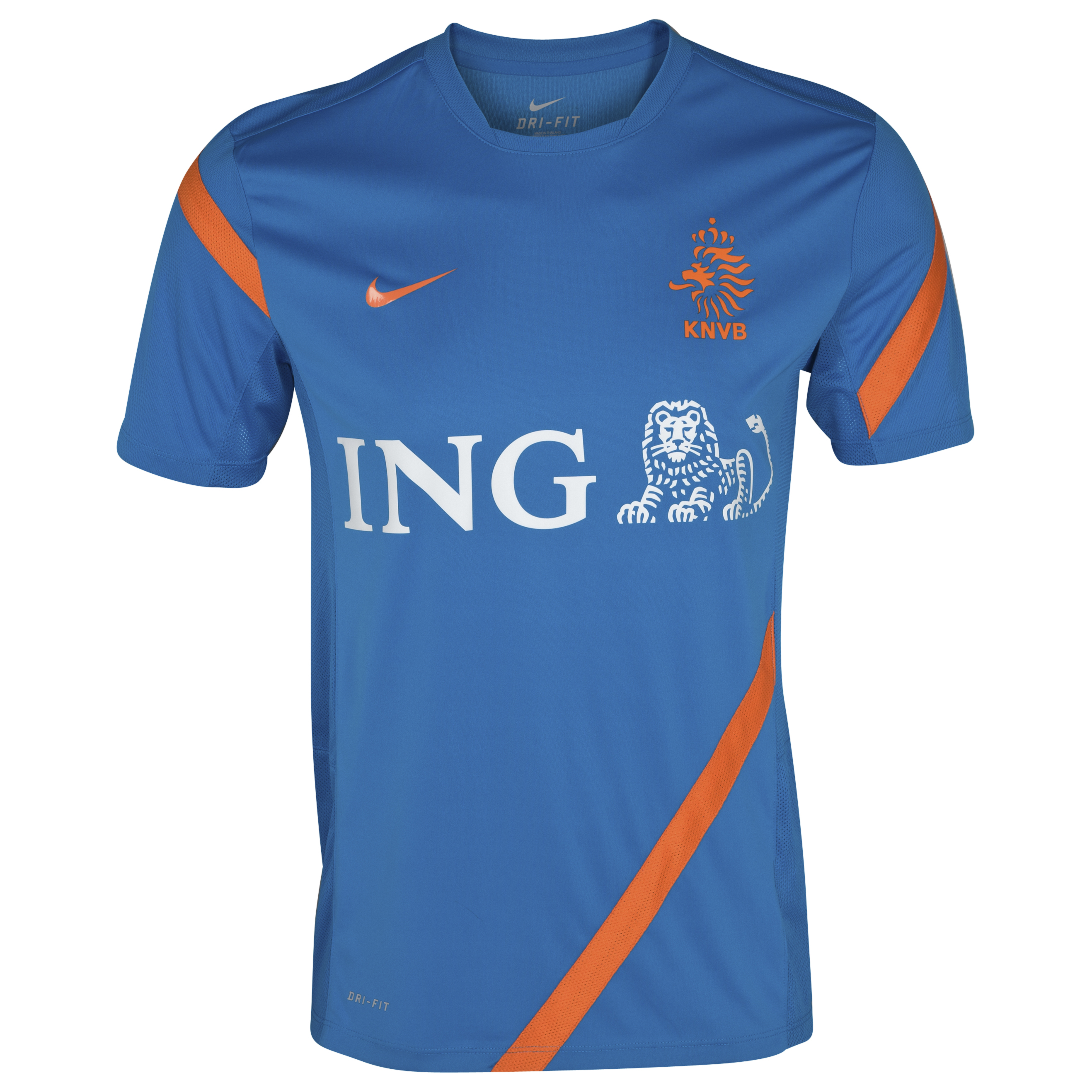 Netherlands Training Top - Heriage Cyan/Safety Orange