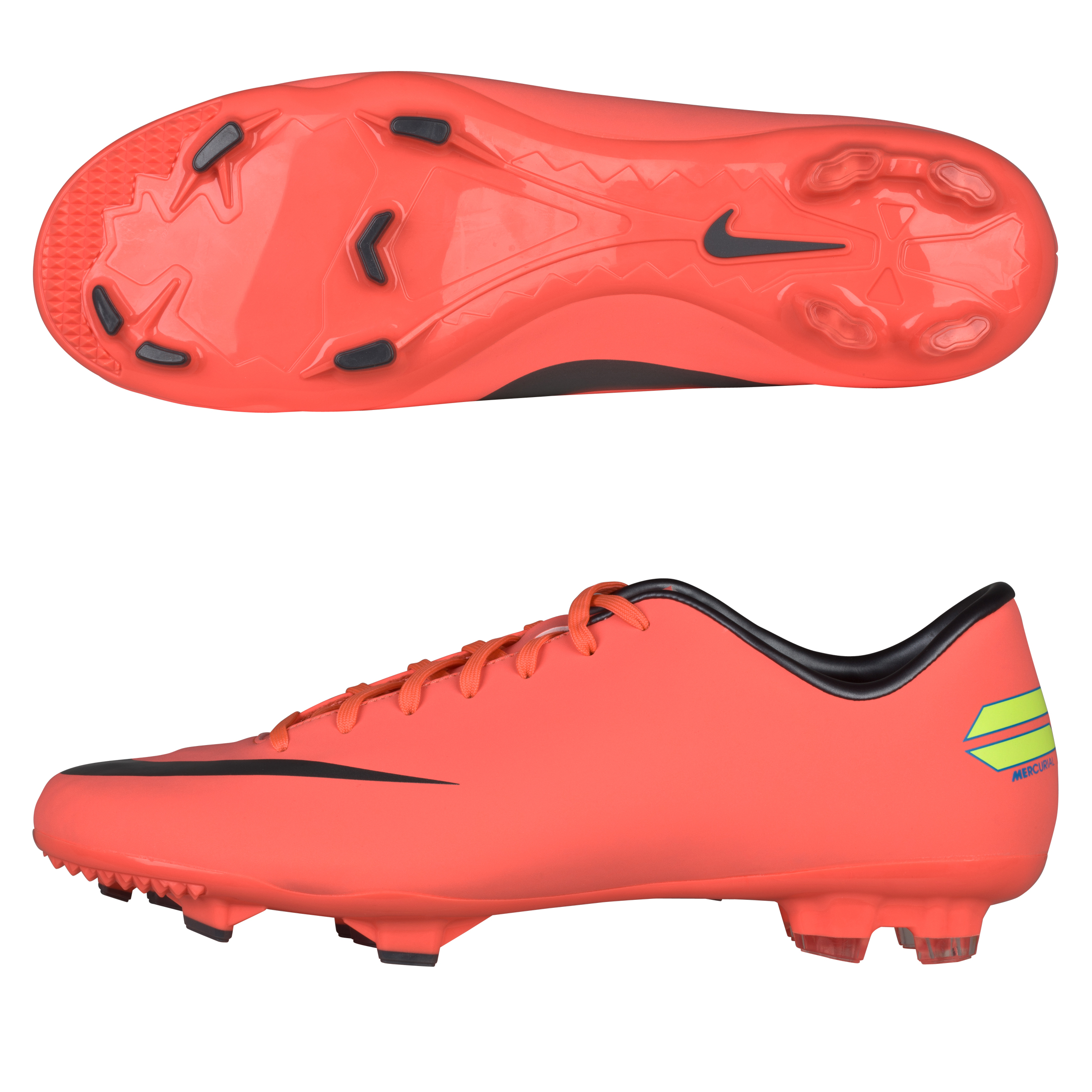 Nike Mercurial Victory III Firm Ground Football Boots - Bright Mango/Metalic Dark Grey
