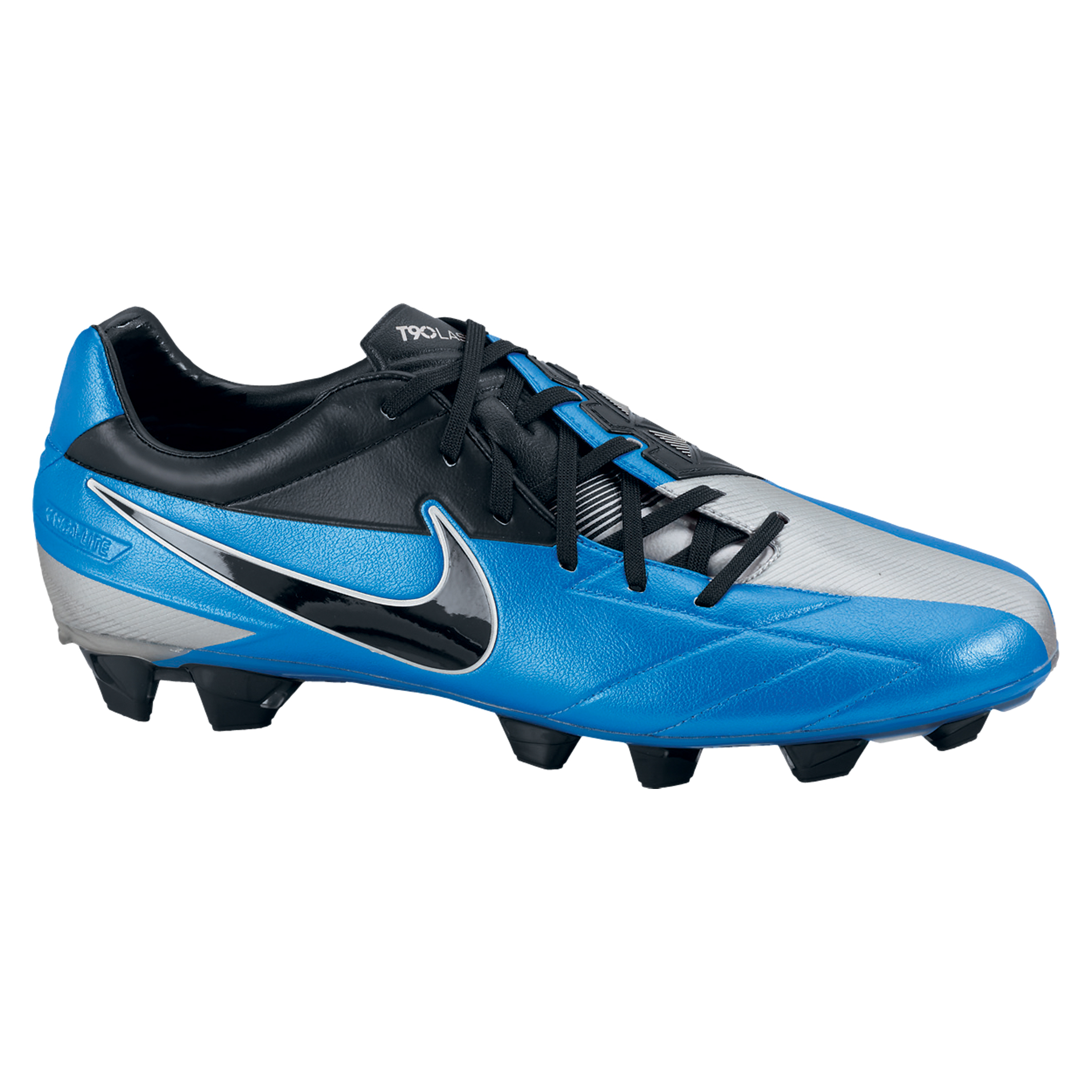 Nike T90 Laser IV KL-Firm Ground Football Boots - Soar/Black/Metallic Silver
