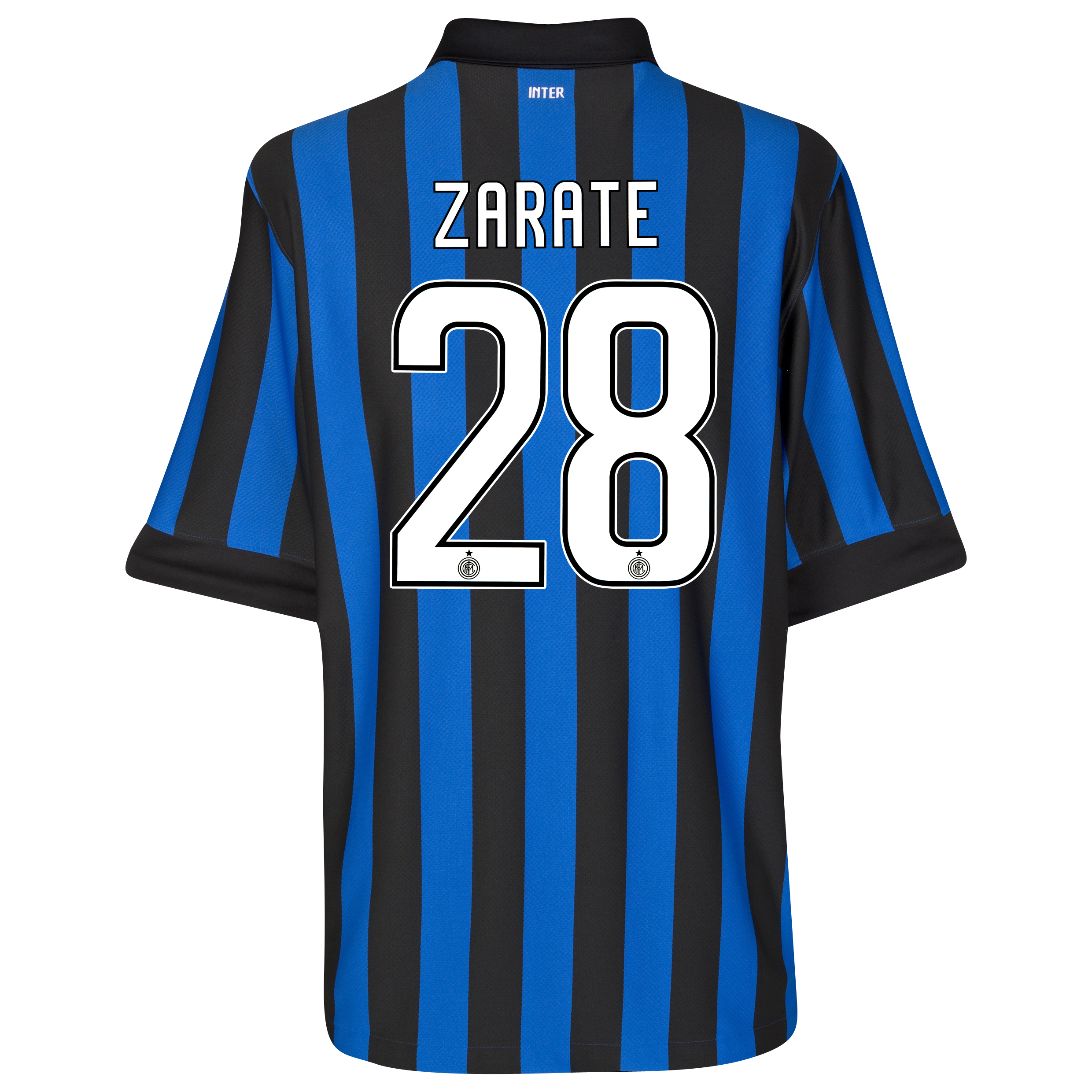 Inter Milan Home Shirt 2011/12 with Zarate 28 printing