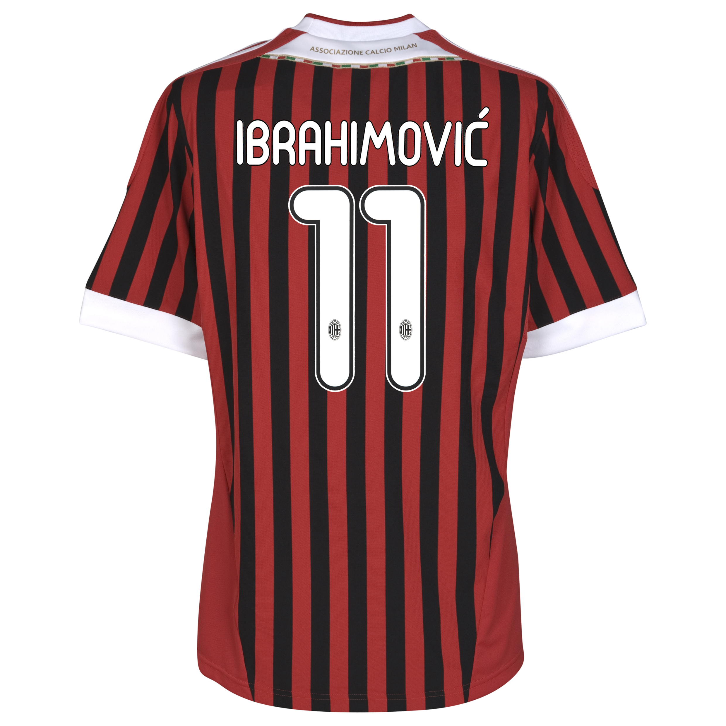 AC Milan Home Shirt 2011~12 with Ibrahimovic 11 printing