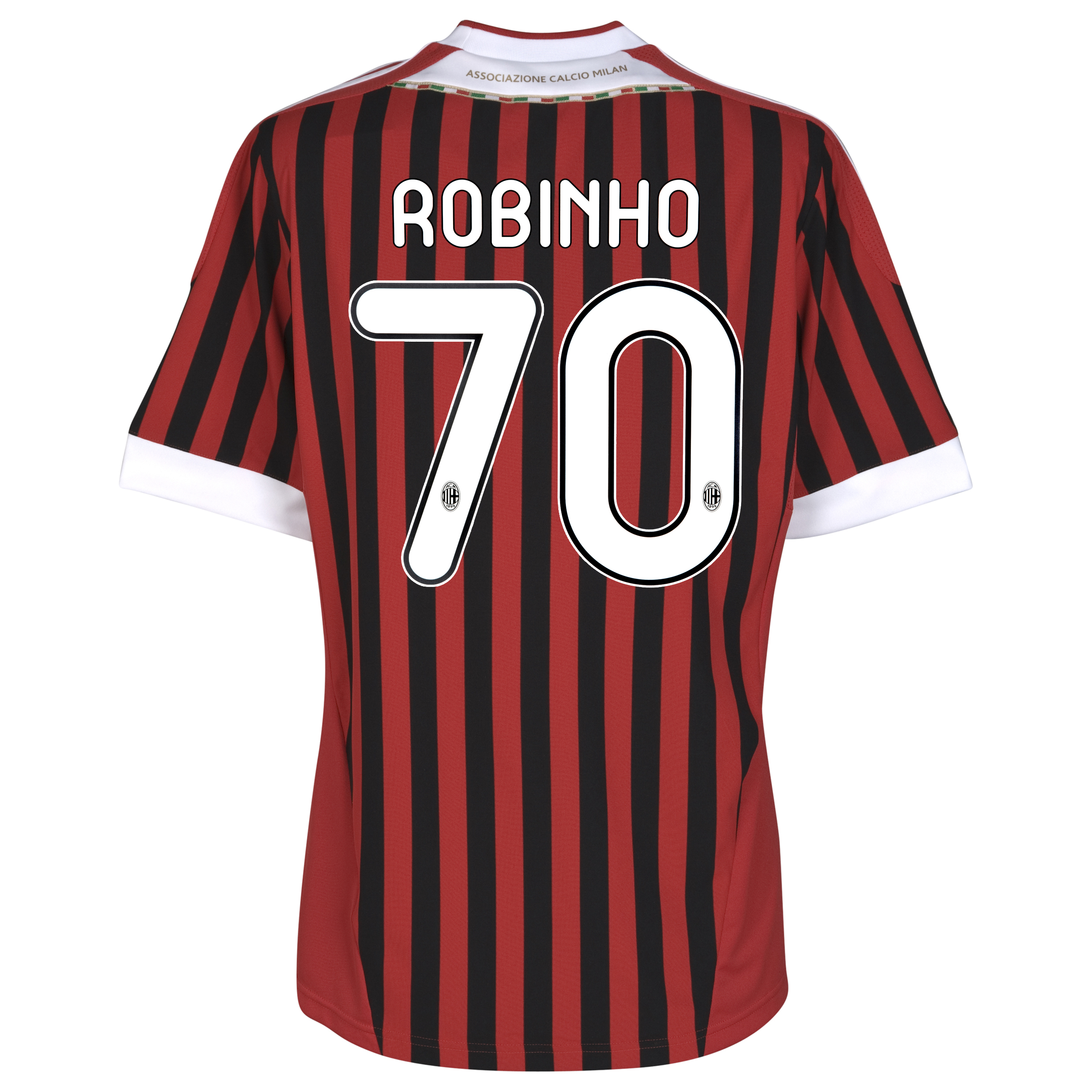 AC Milan Home Shirt 2011~12 Kids with Robinho 70 printing