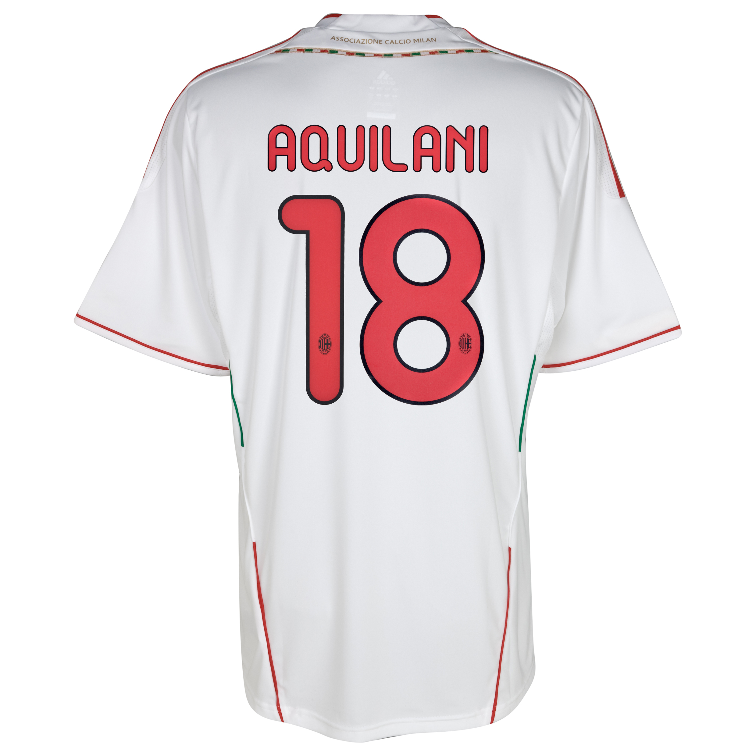 AC Milan Away Shirt 2011/12 with Aquilani 18 printing