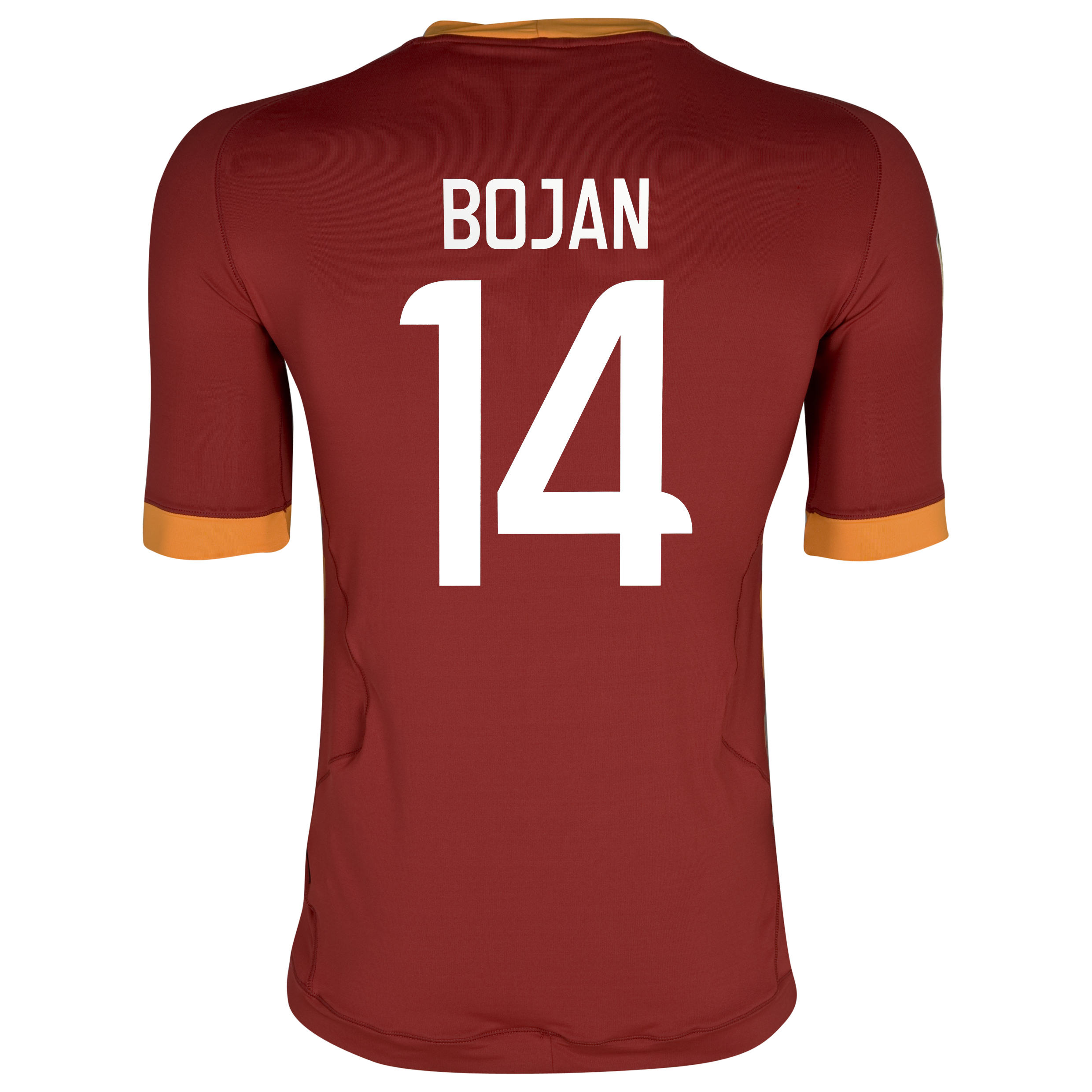 AS Roma Home Shirt 2011~12 Dark Red with Bojan 14 printing