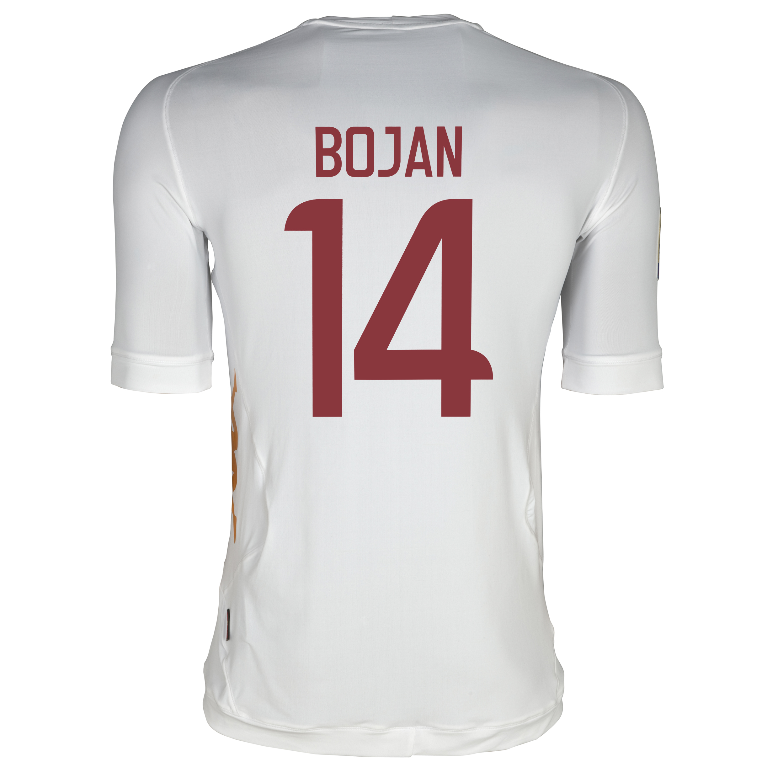 AS Roma Away Shirt 2011~12 White with Bojan 14 printing