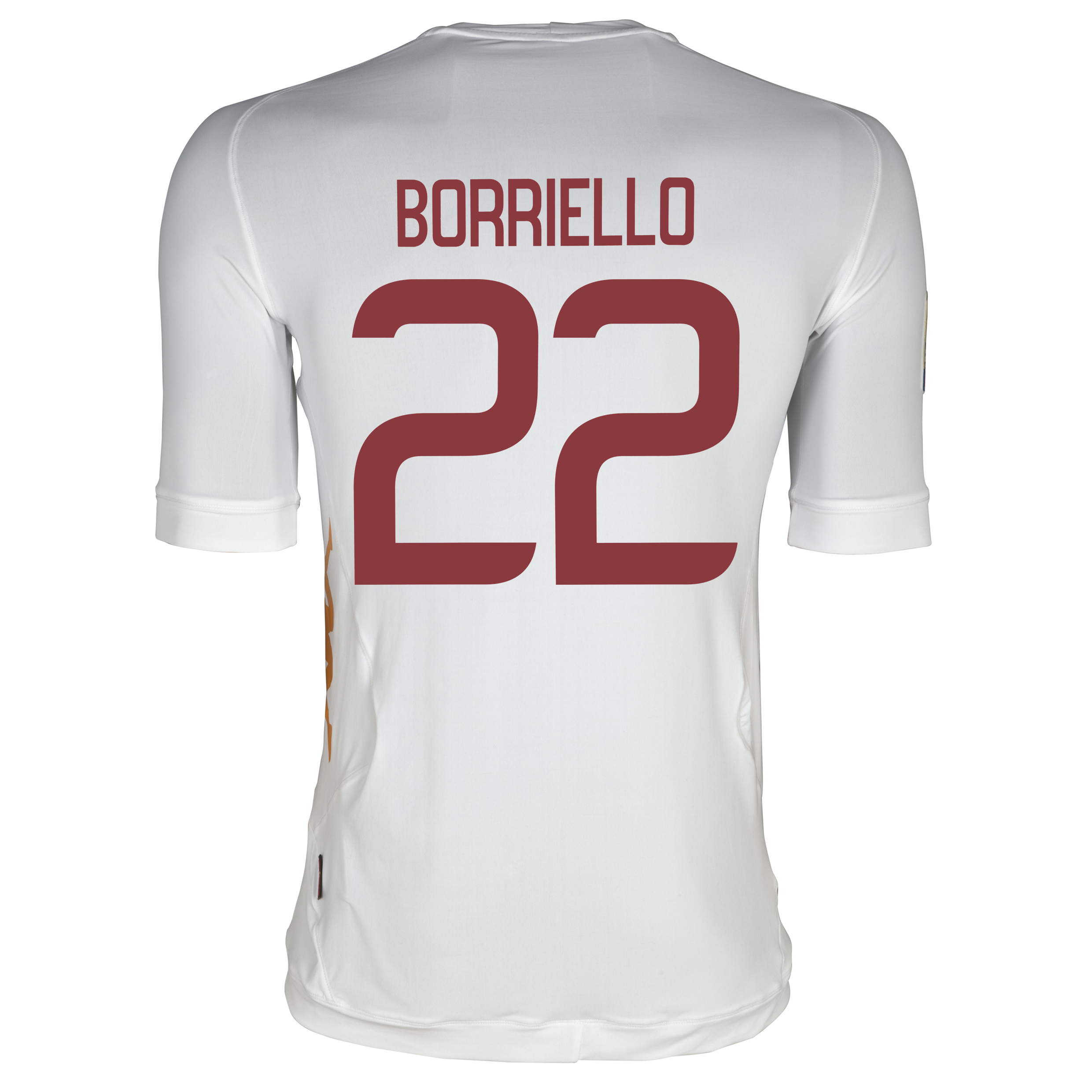 <br>AS Roma Away Shirt 2011/12 White with Borriello 22 printing