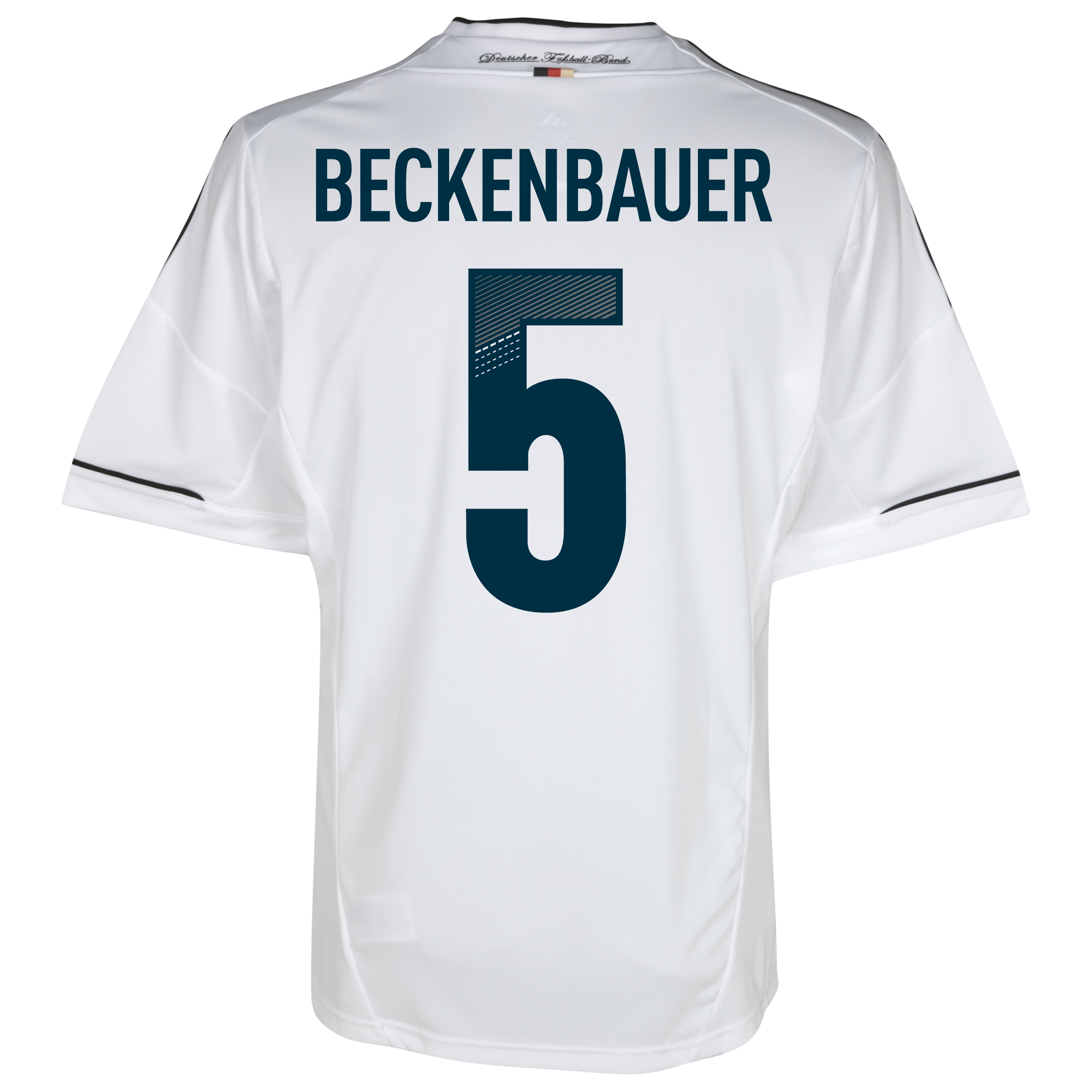 Germany Home Shirt 2012 14 Kids White Black with Beckenbauer 5 printing
