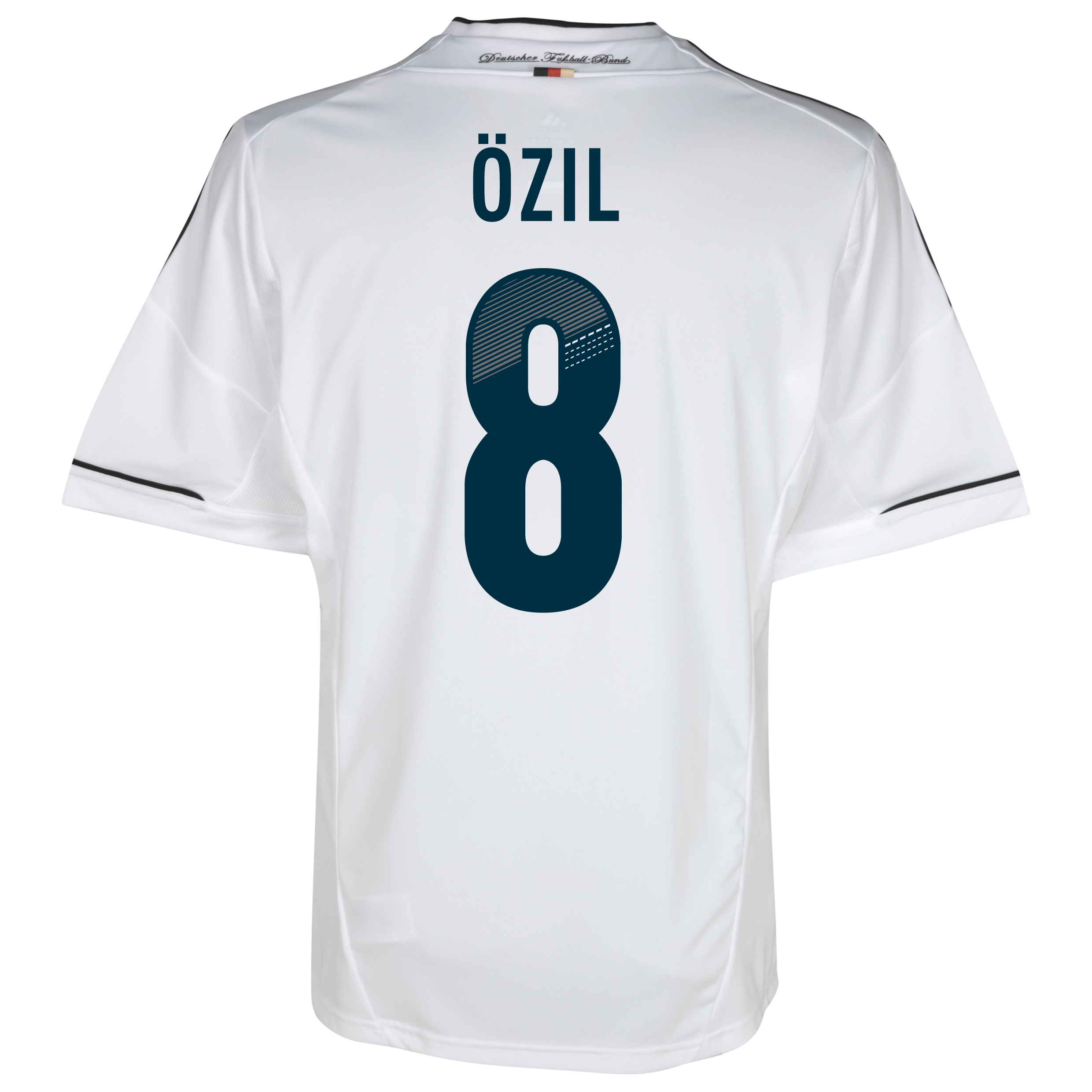 Germany Home Shirt 2012/14 - Kids - White/Black with Ozil 8 printing.