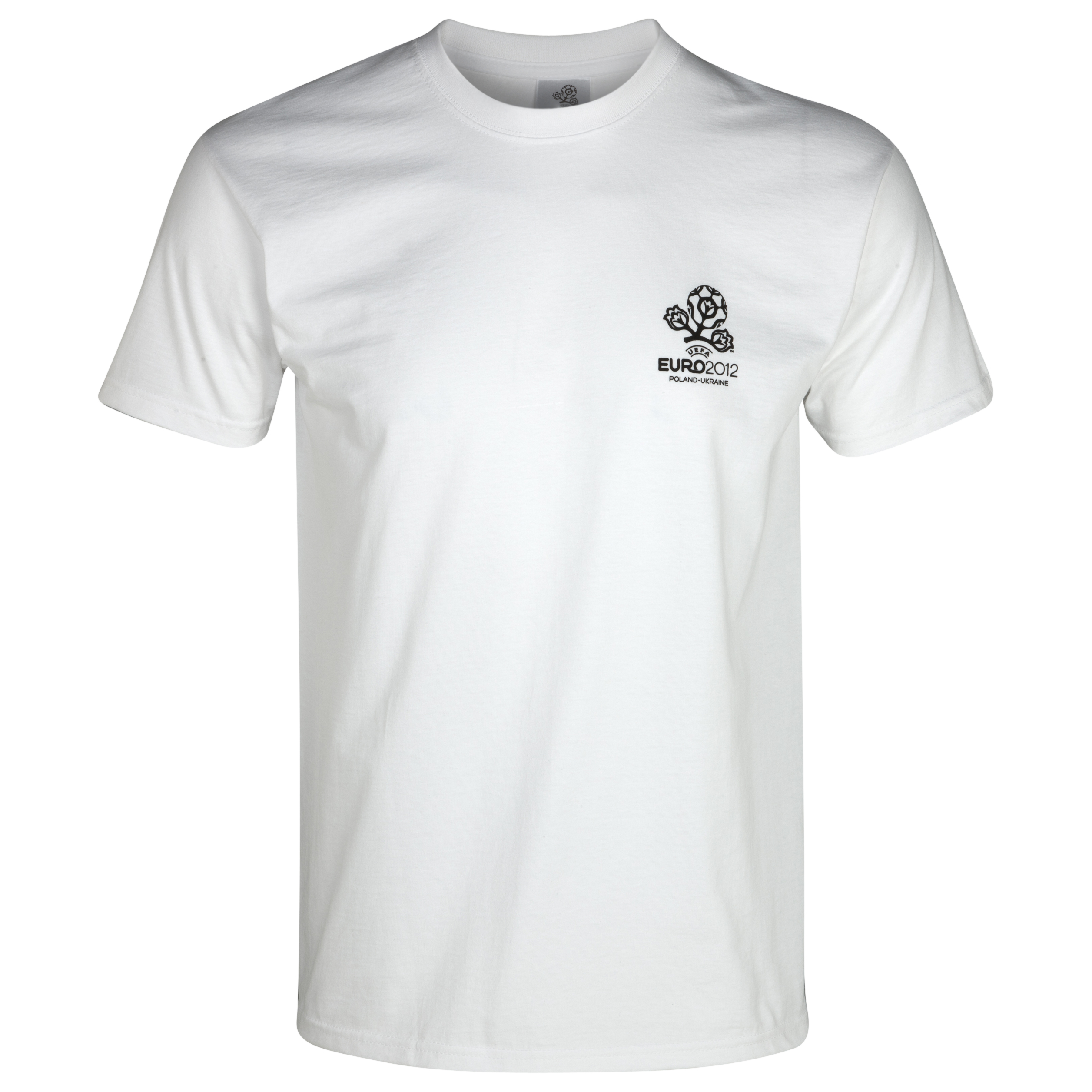 Euro 2012 Small Logo Tonal T-Shirt - White/Black.