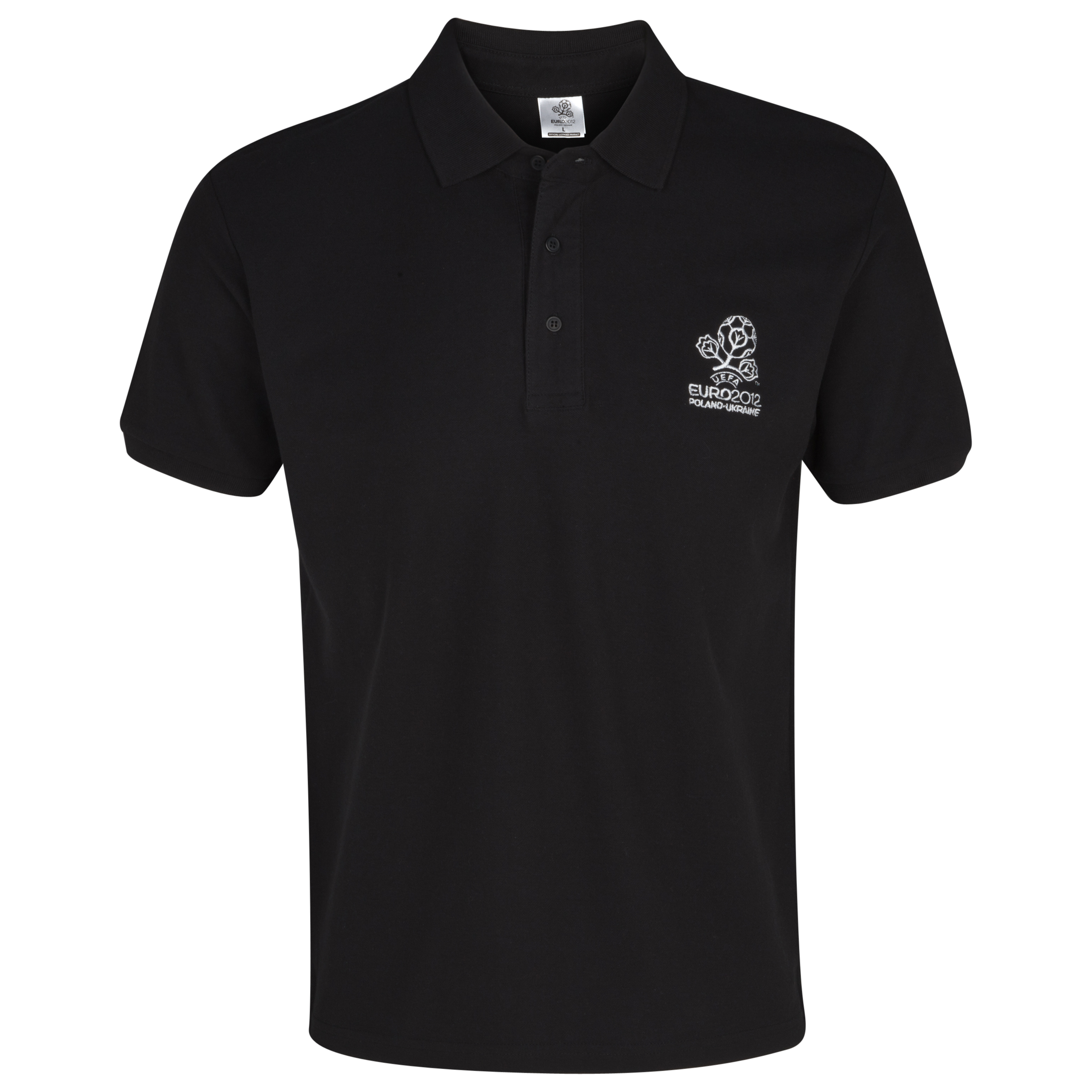 Euro 2012 Tonal Polo - Black/White.
