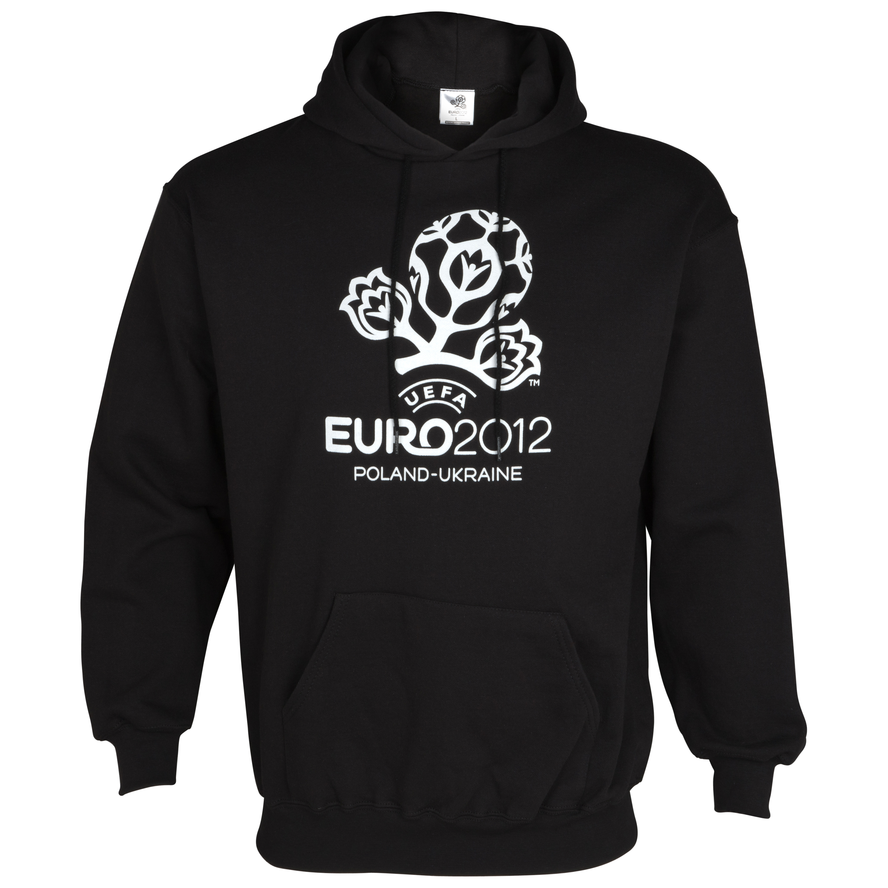 Euro 2012 Tonal Hooded Sweat - Black/White.