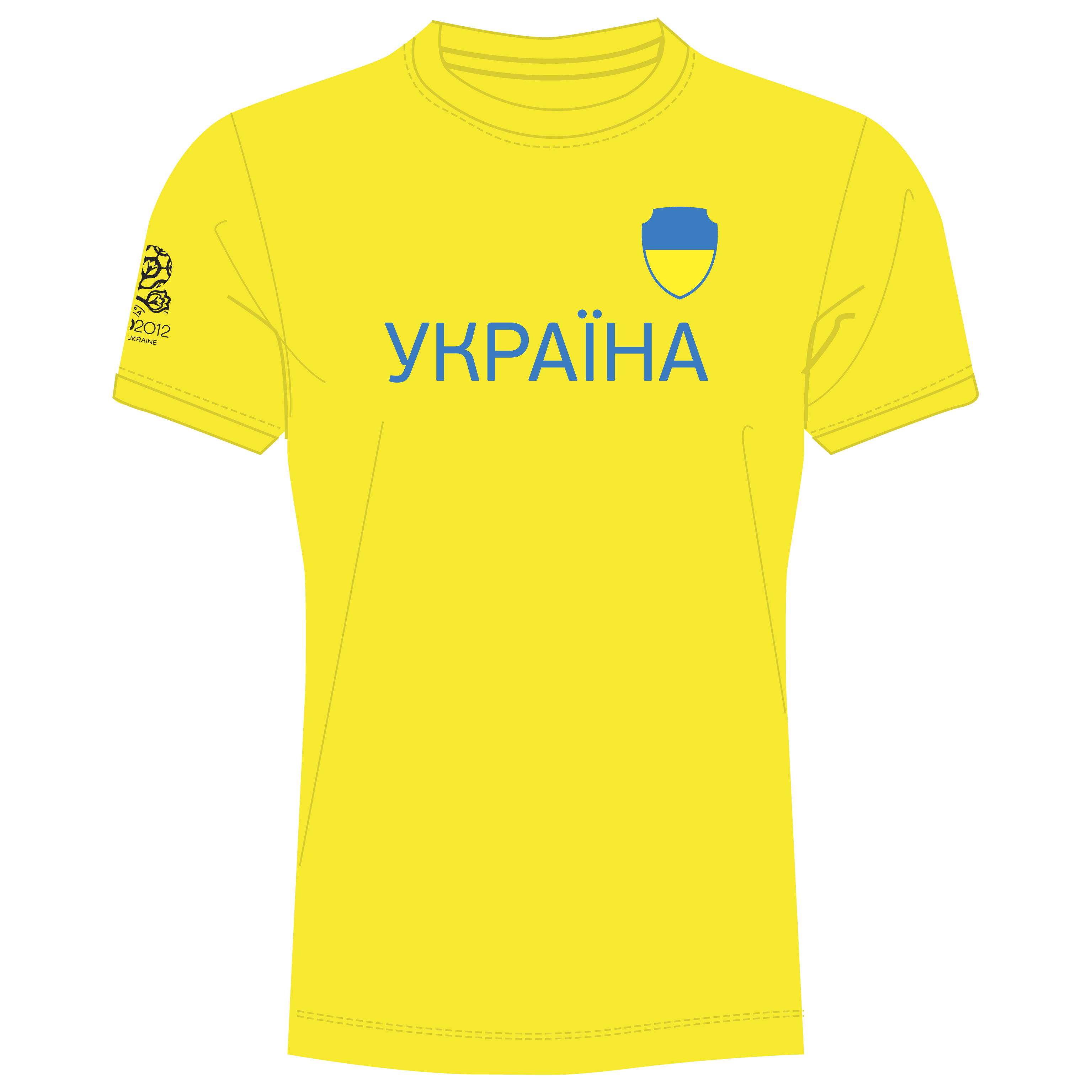 Euro 2012 Ukraine T-Shirt - Yellow/Blue.