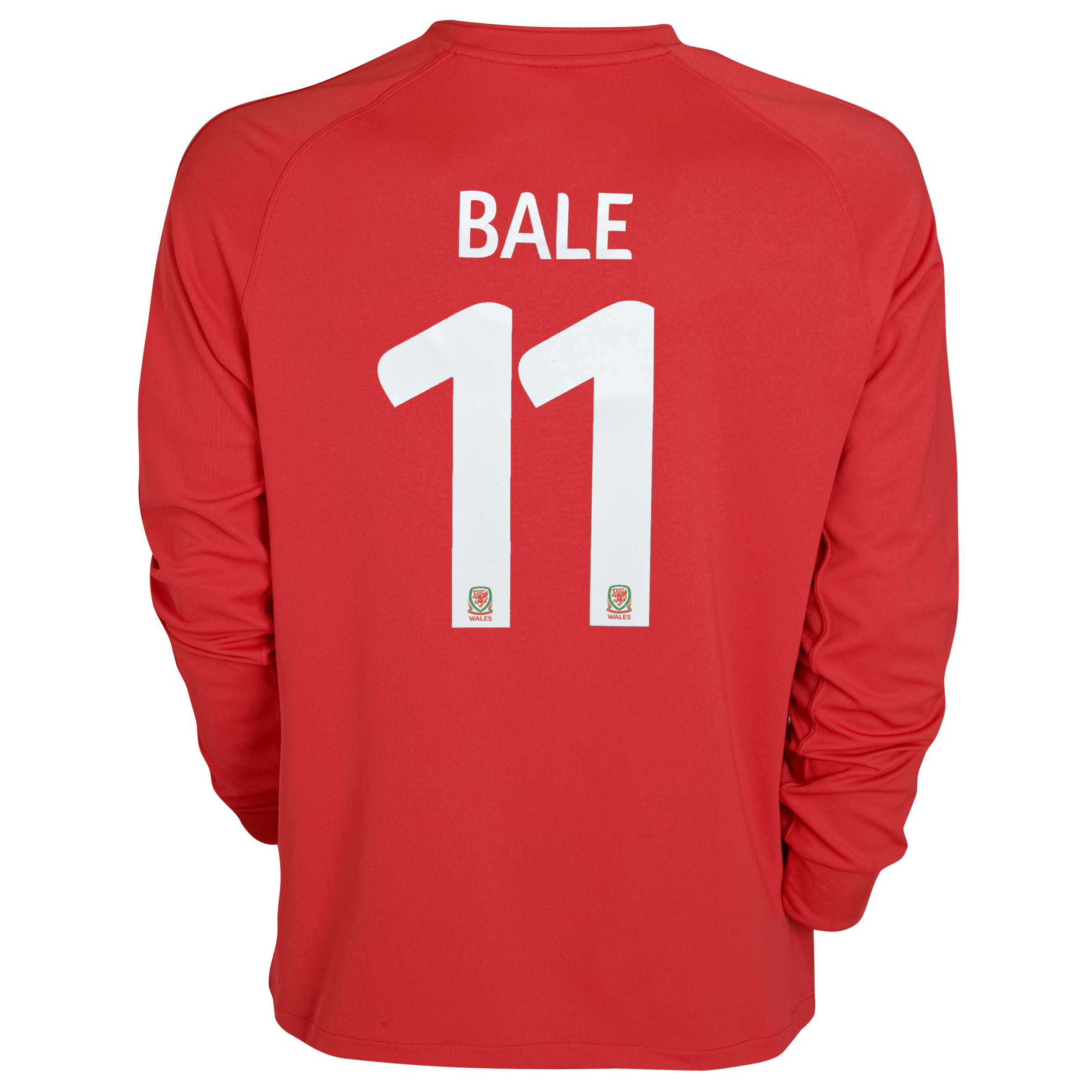 Wales Home Shirt 2010~11 Long Sleeved Kids with Bale 11 printing