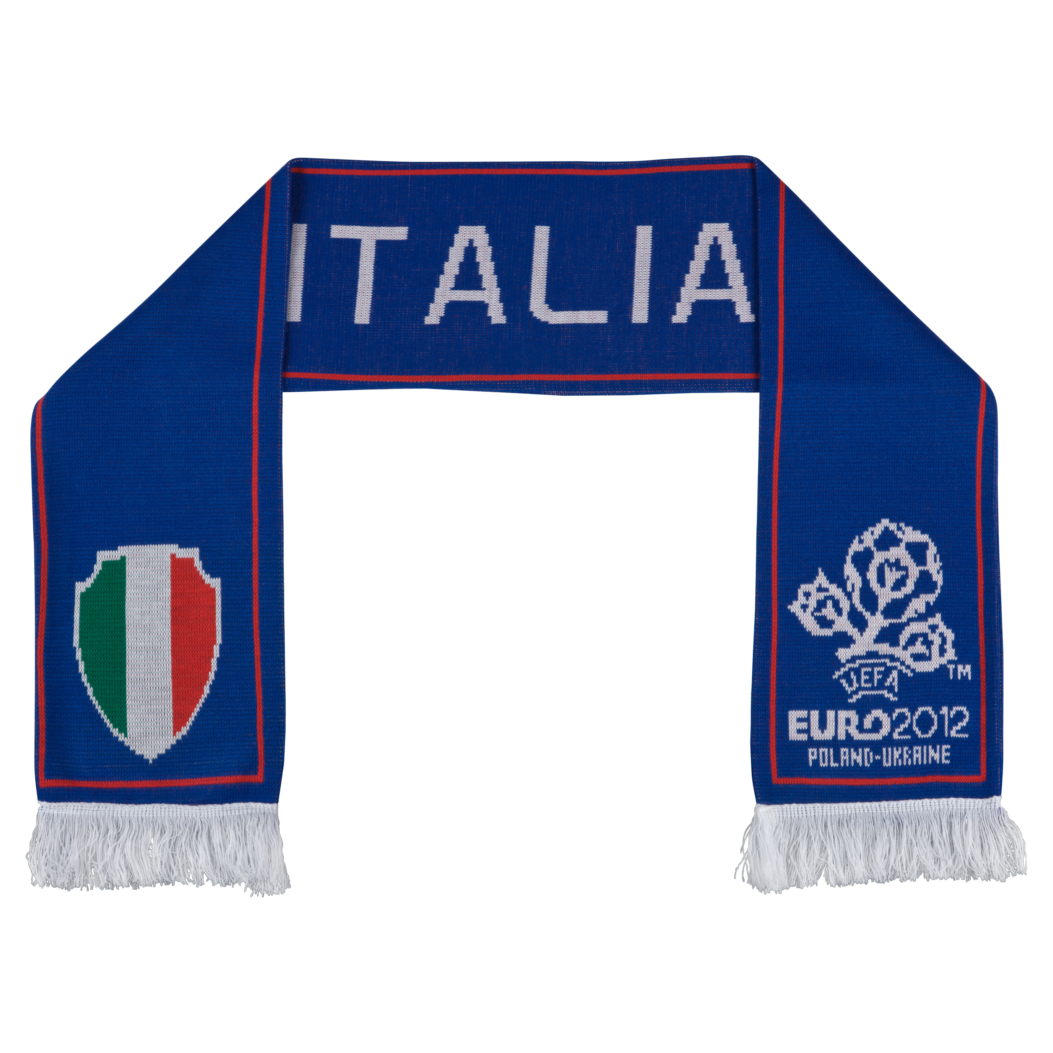 Euro 2012 Italy Jacquard Scarf Blue~White~Red