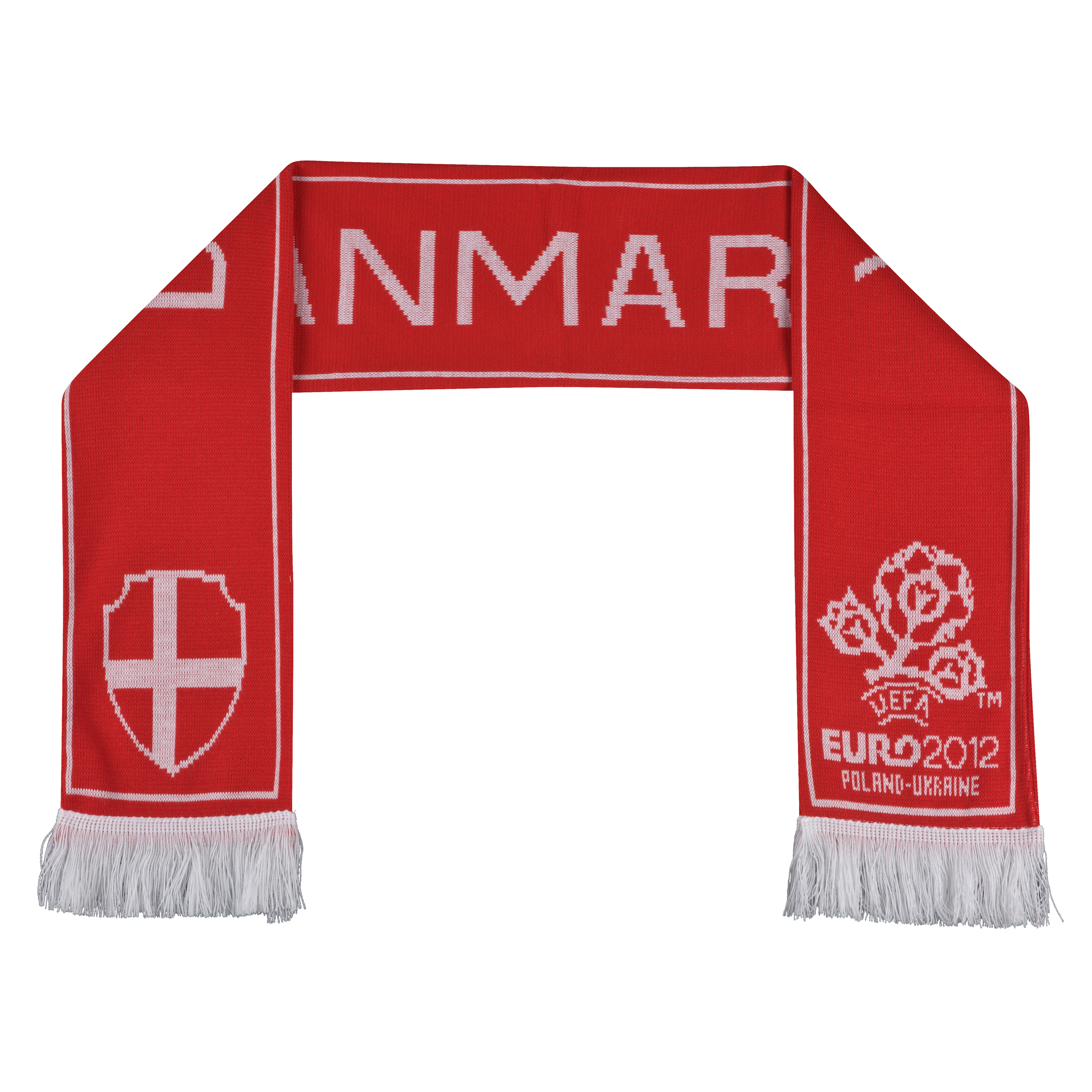 Euro 2012 Denmark Jacquard Scarf - Red/White