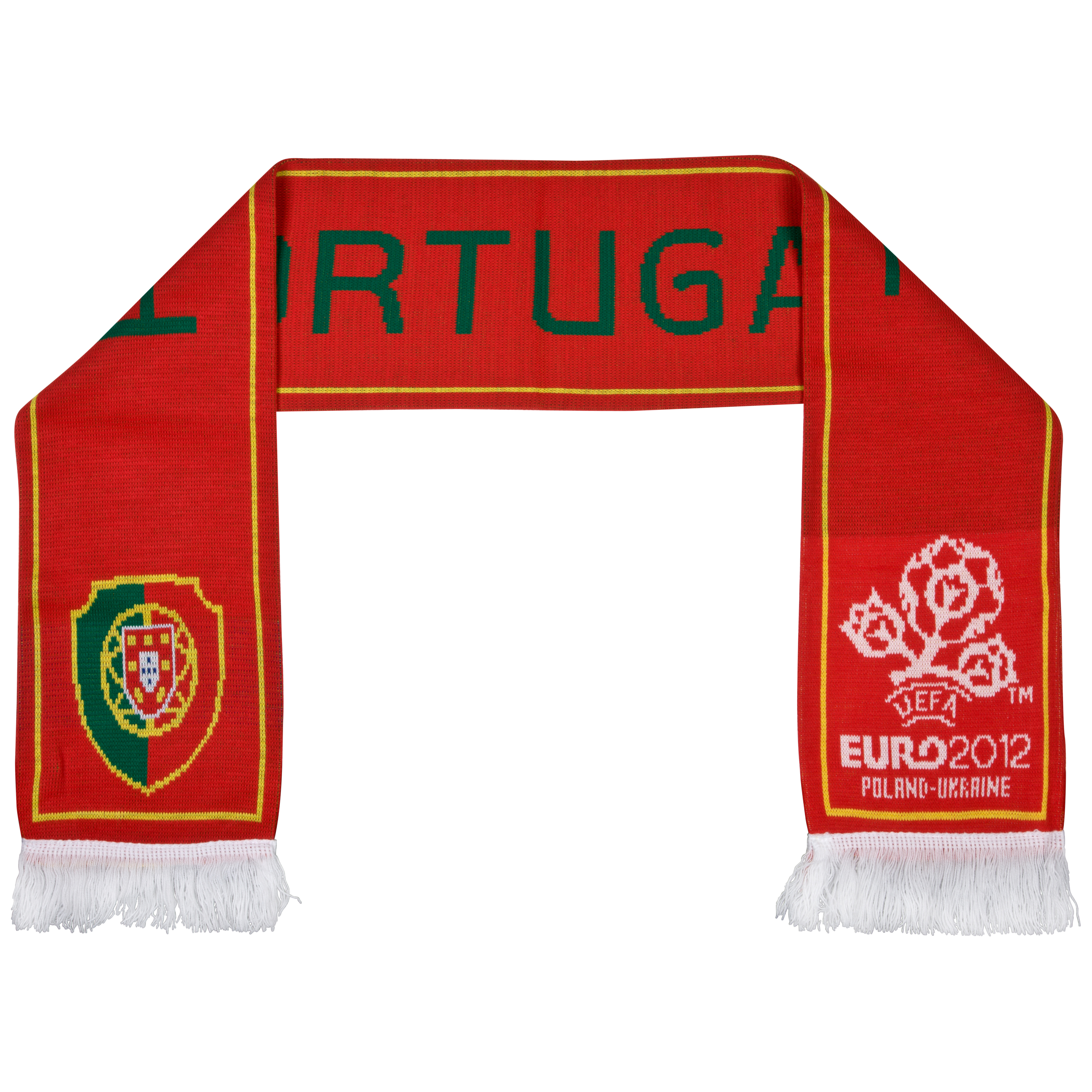 Euro 2012 Portugal Jacquard Scarf - Red/Green.