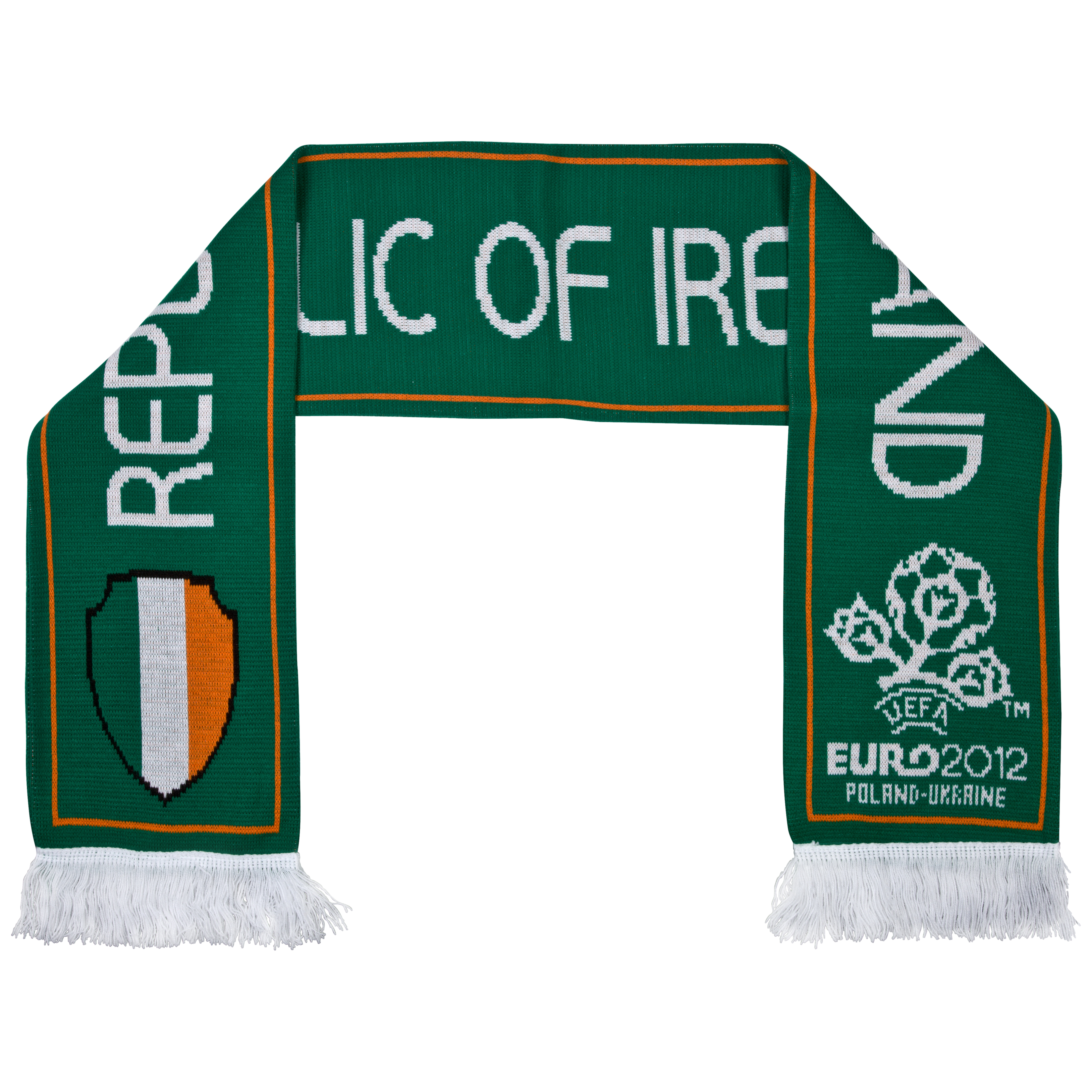 Euro 2012 Republic of Ireland Jacquard Scarf Green~White