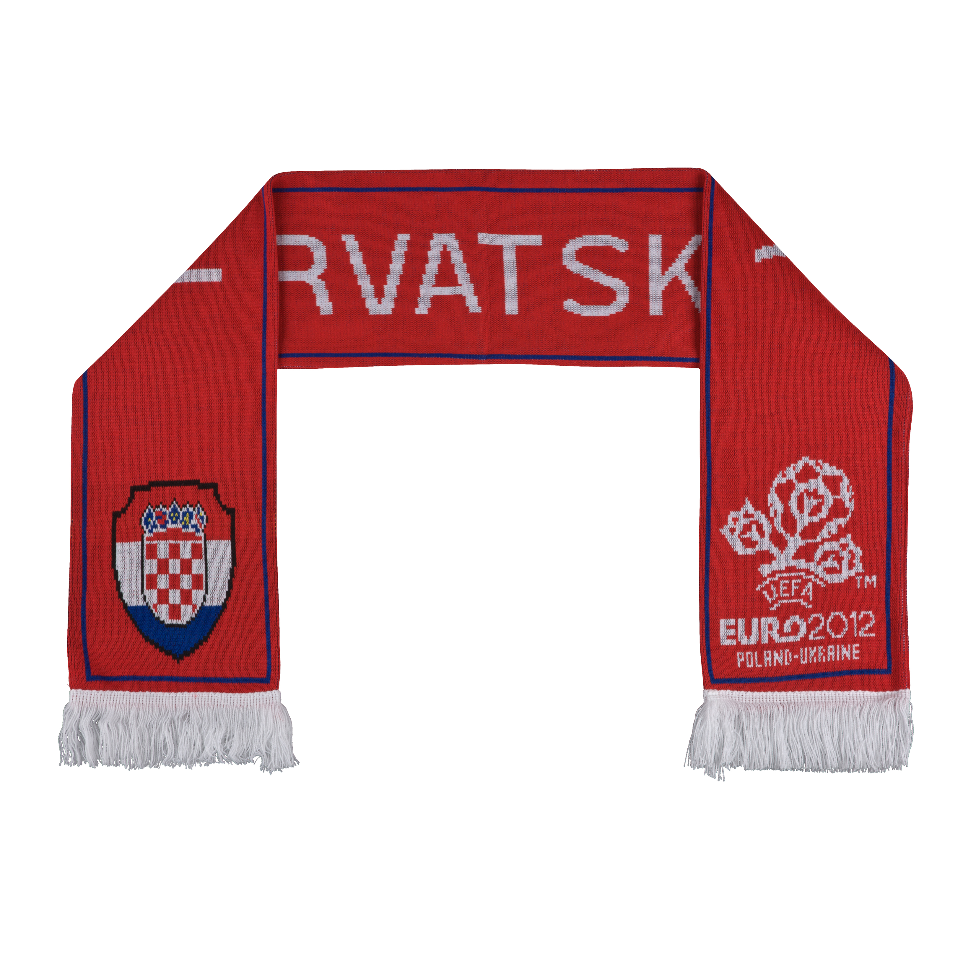 Euro 2012 Croatia Jacquard Scarf Red~White
