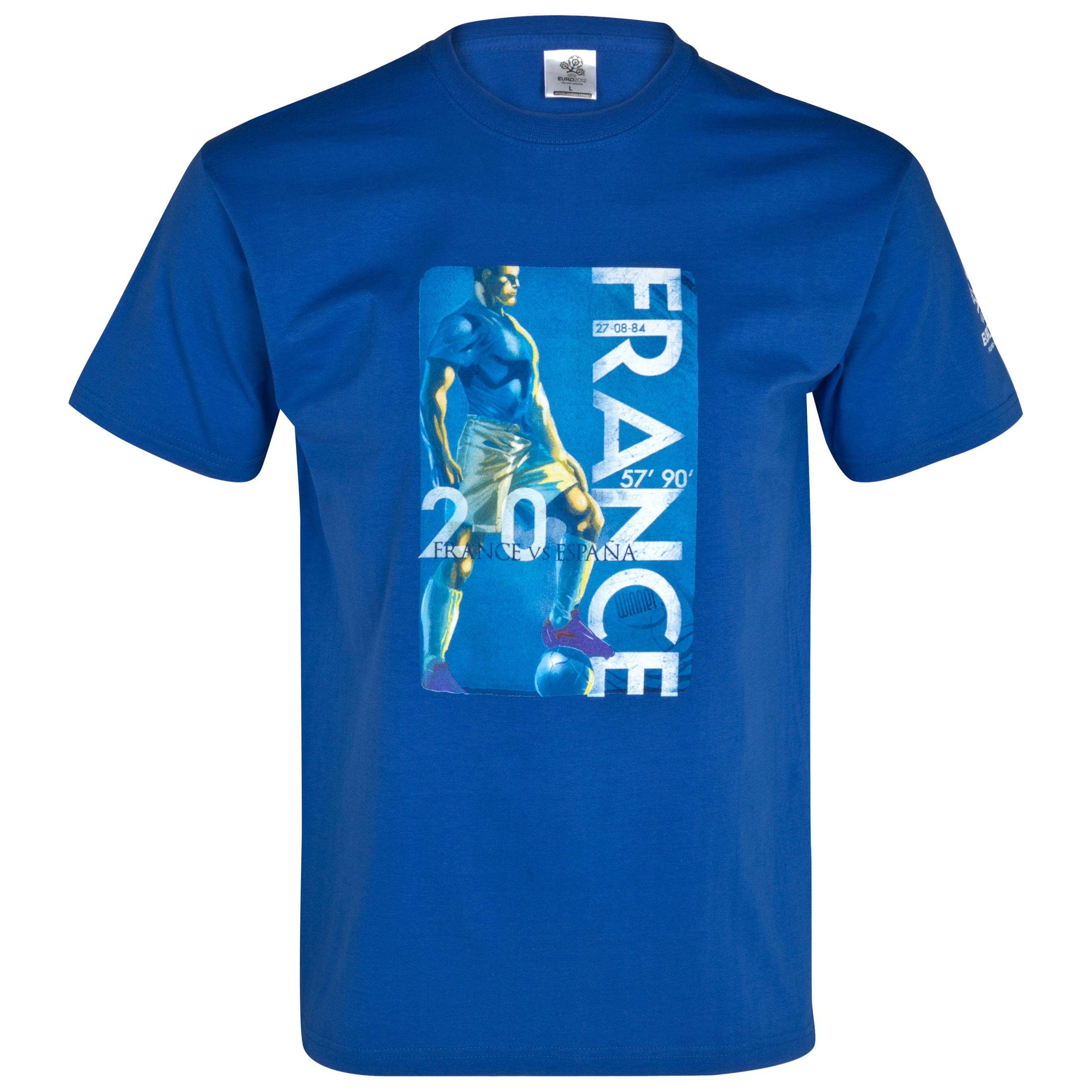 Euro 2012 France Winners 1984 T-Shirt - Blue