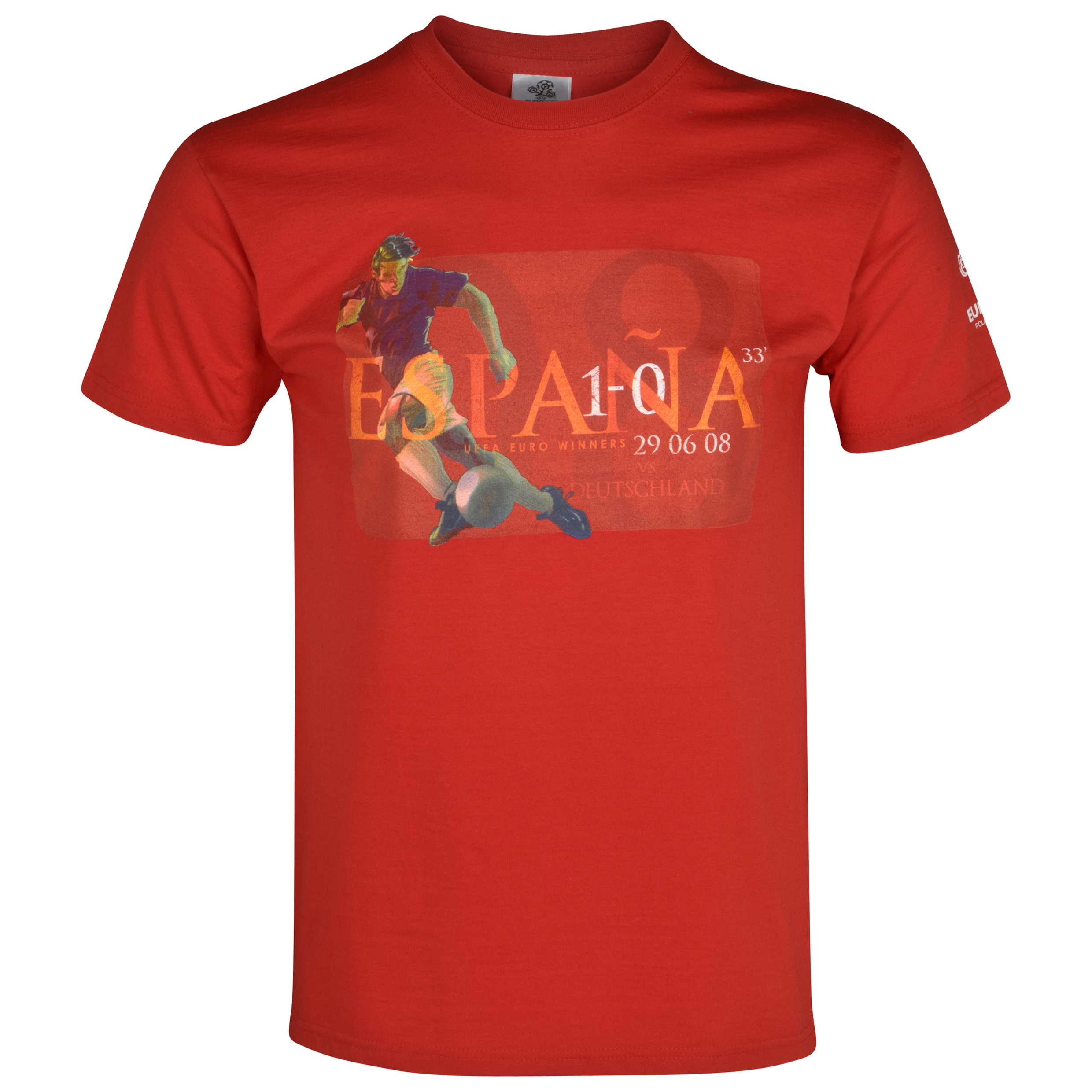 Euro 2012 Spain Winners 2008 T-Shirt - Red