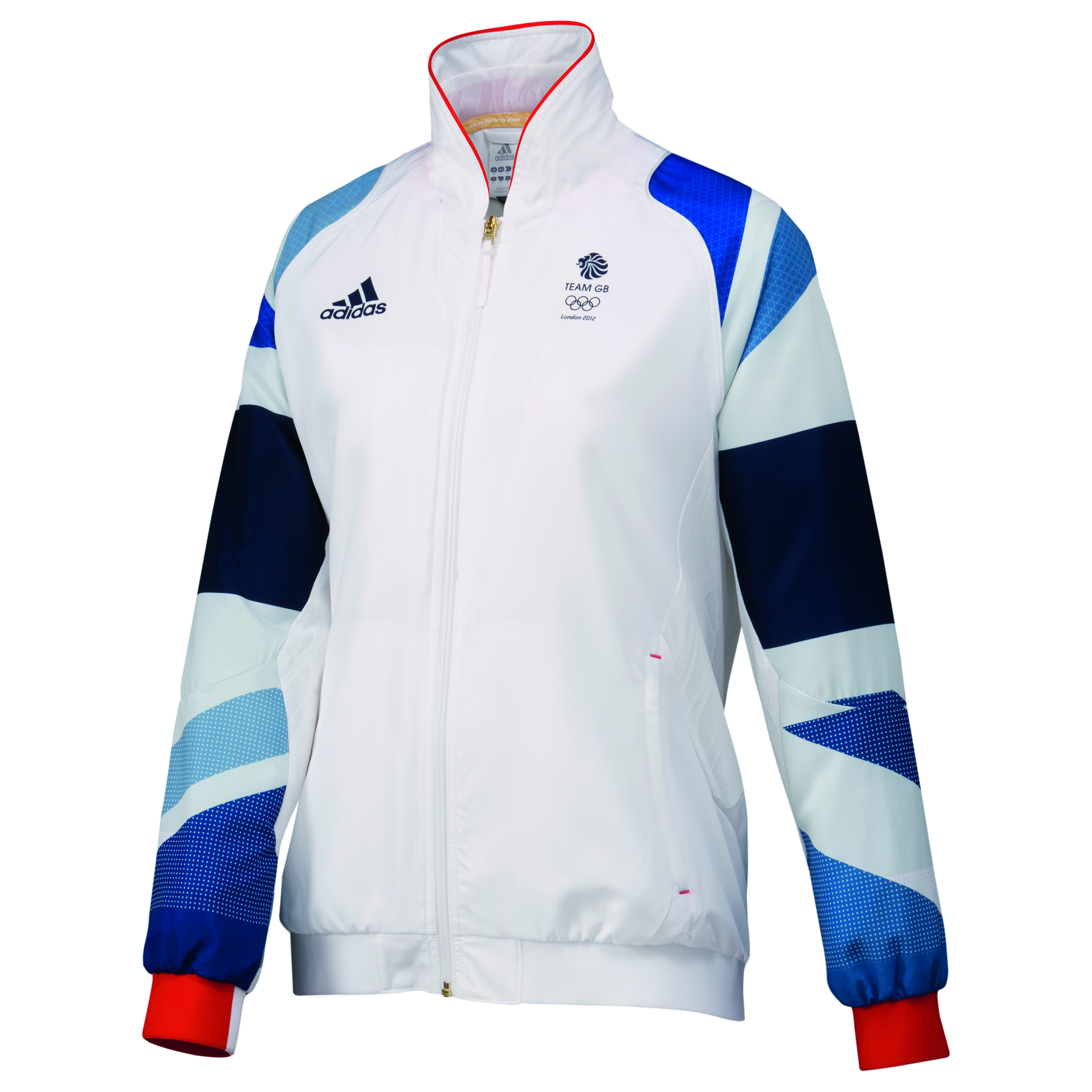 adidas Team GB Training Jacket White ~ Flag Graphic Womens
