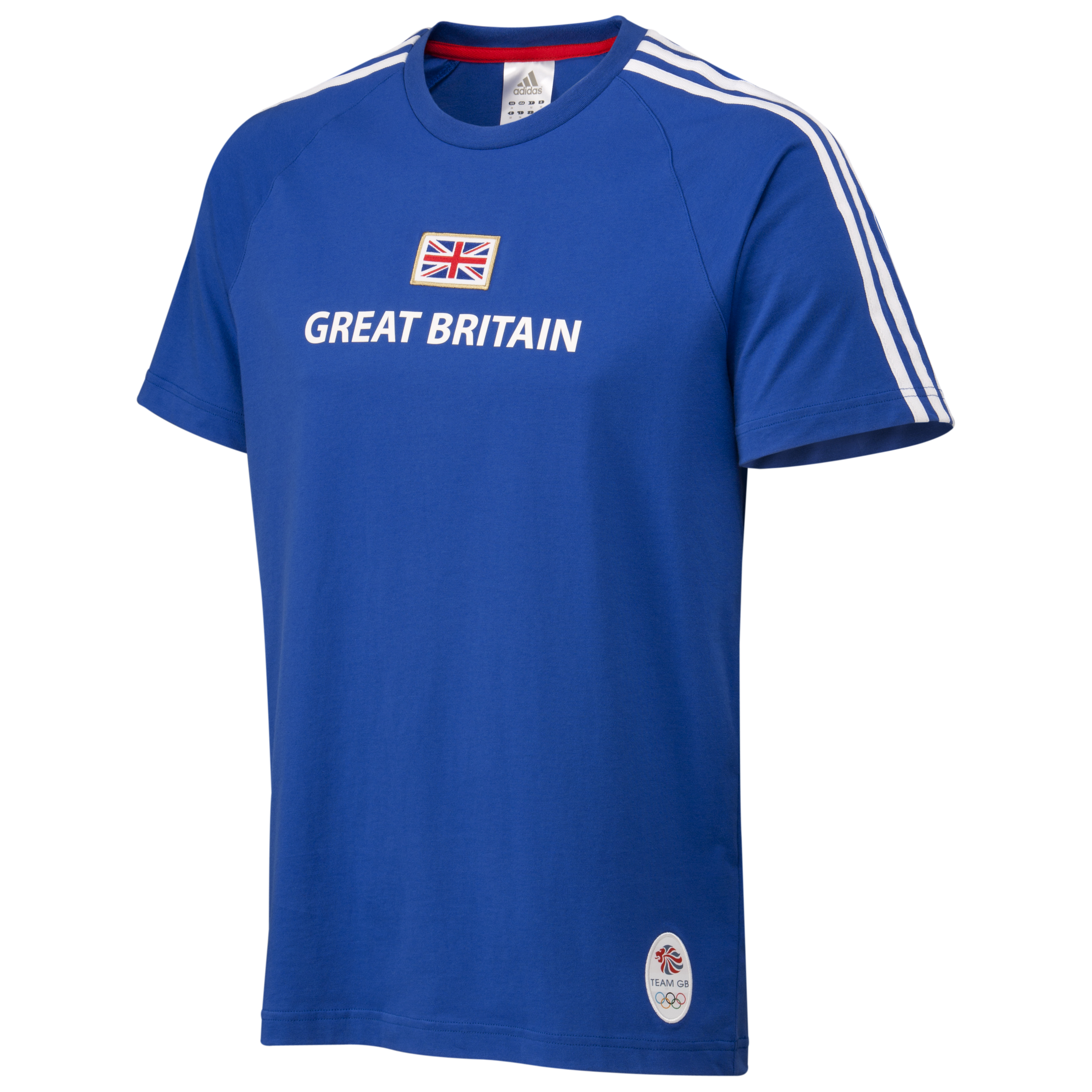 adidas Team GB T Shirt Victory Blue S07~White