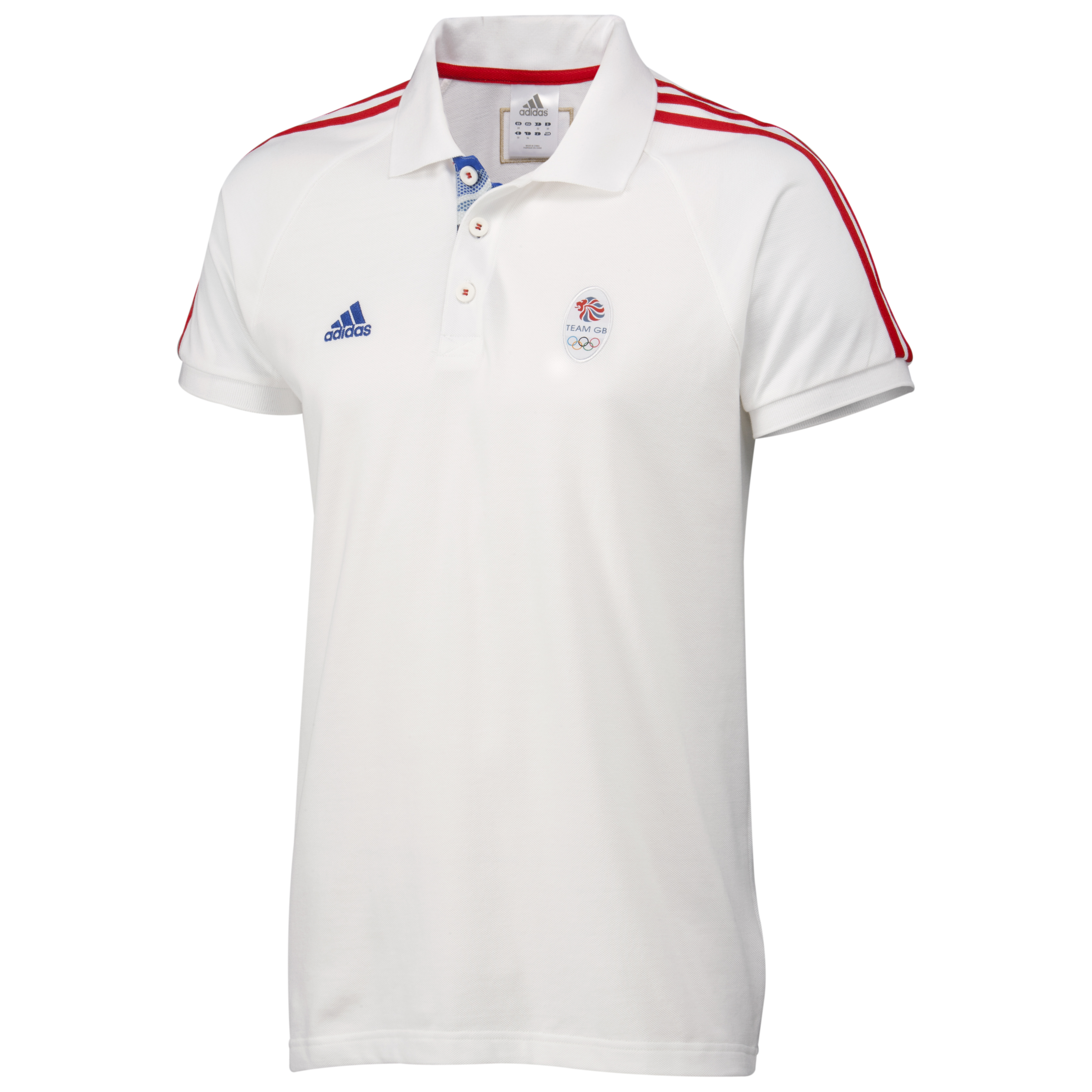 adidas Team GB Polo - White/Vivid Red F04