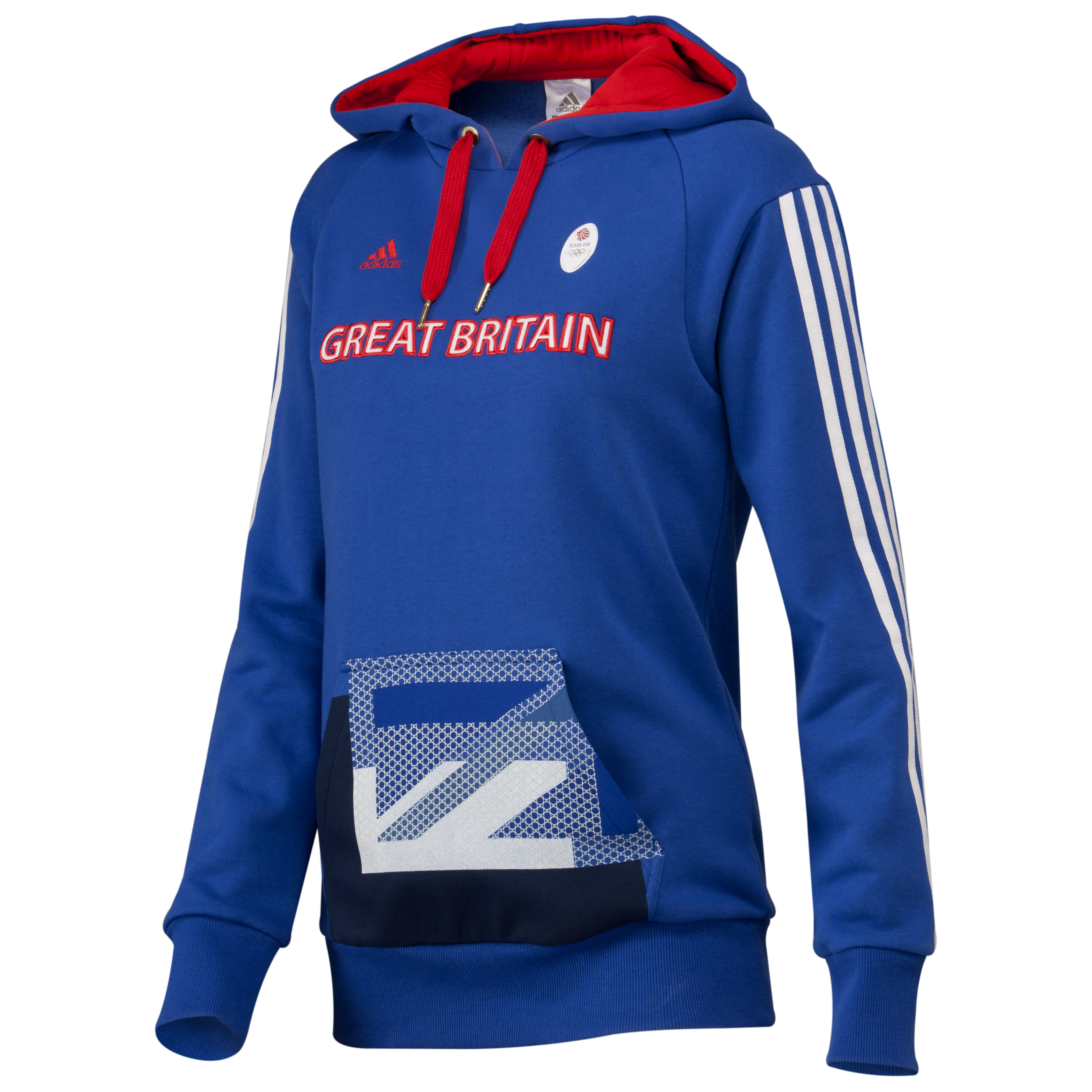 adidas Team GB Hoodie - Victory Blue S07/White/Vivid Red F04 - Kids