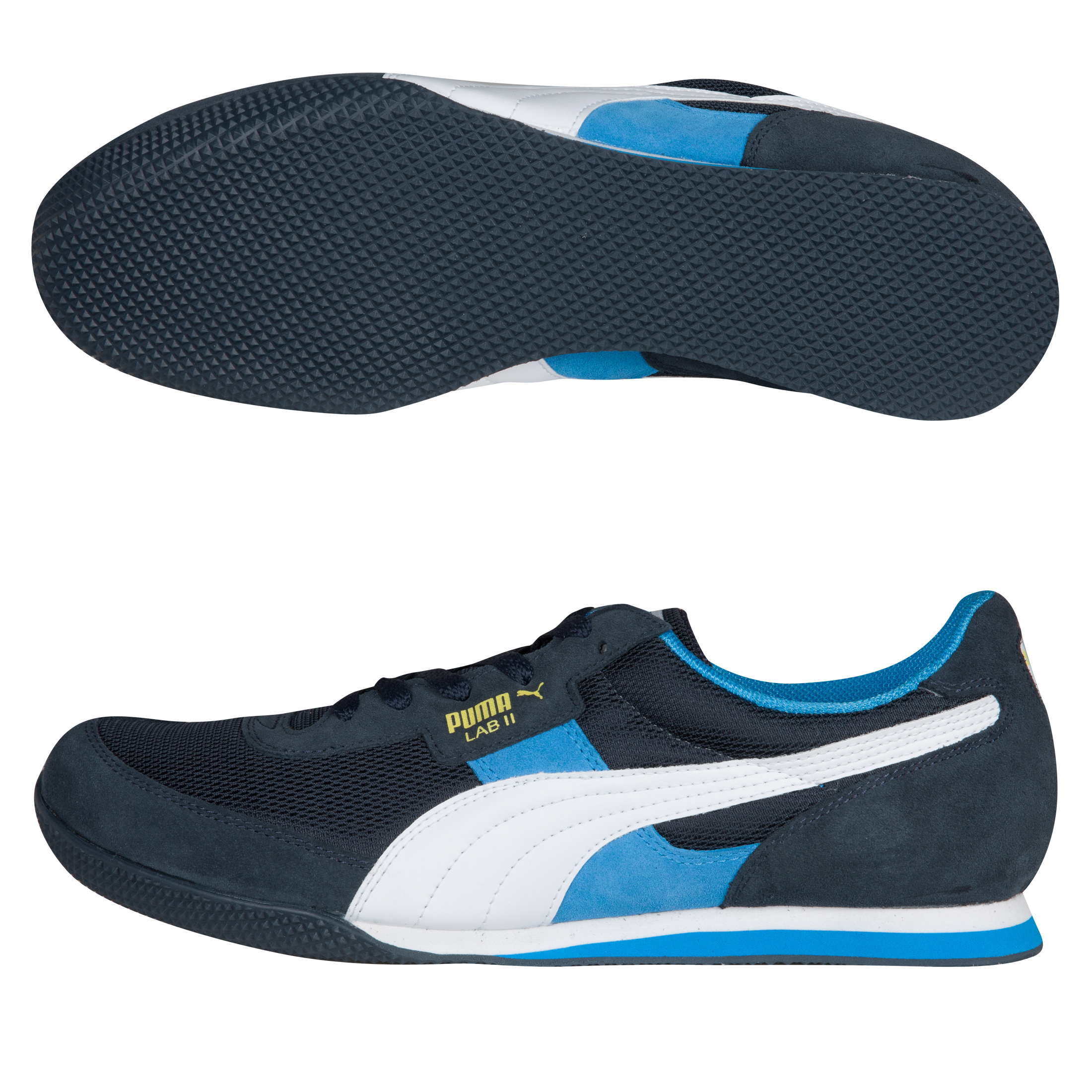 Puma Lab II FB Trainers - New Navy/White/Blithe Blue/Blazing Yellow