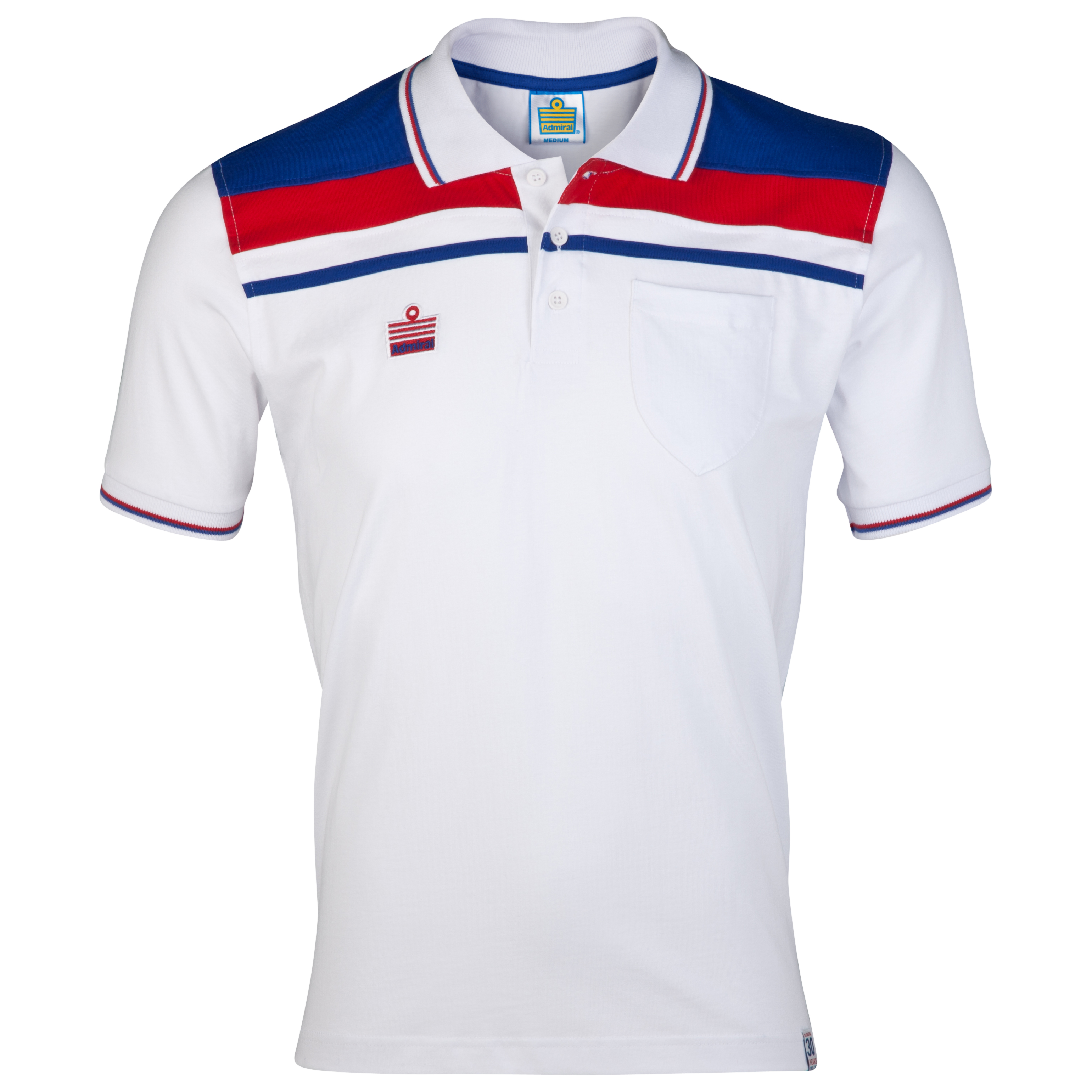 Admiral 1982 England Home Polo Shirt - White