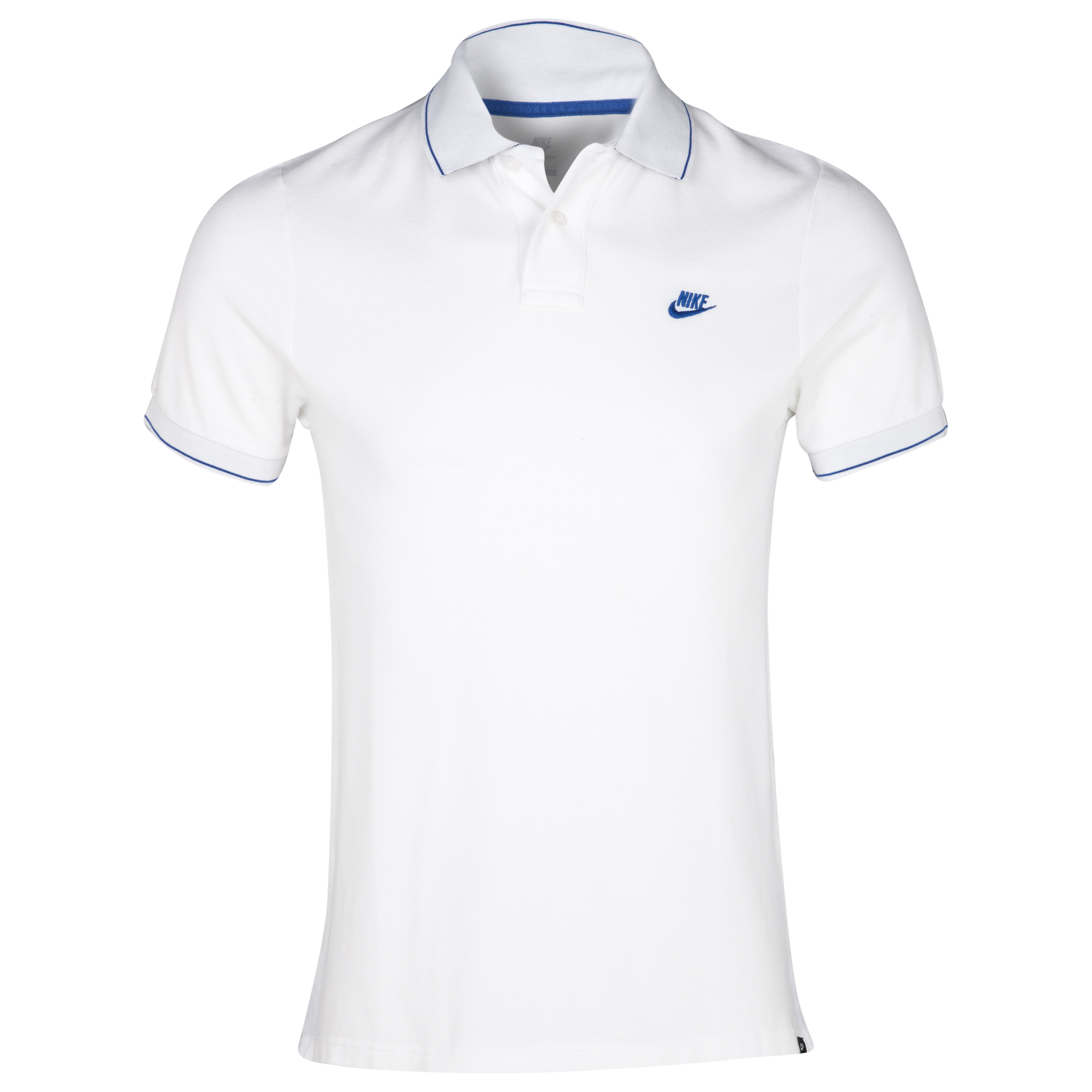 Nike L/weight Tipped GS Polo - White/Game Royal