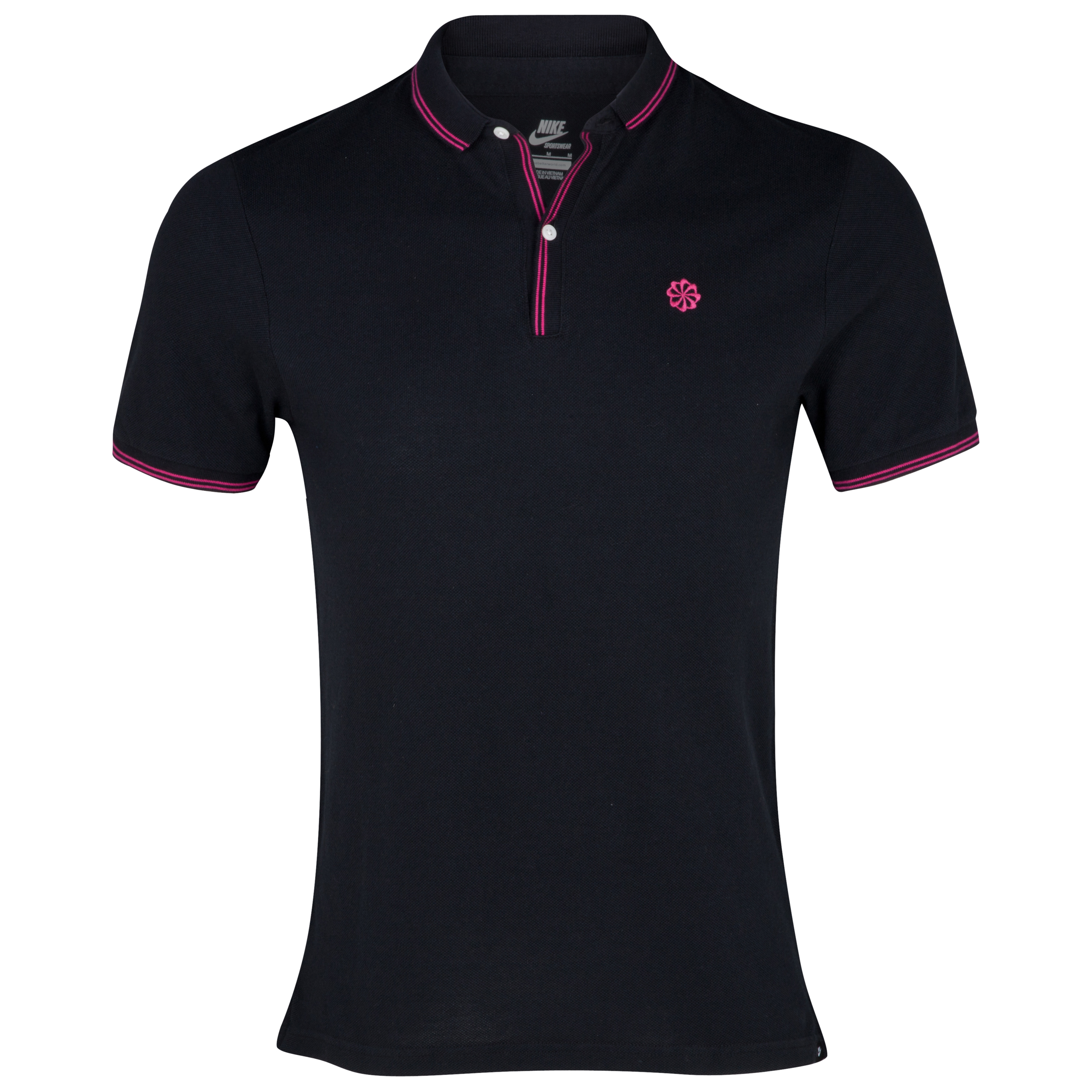 Nike Slim Collar Polo - Black/Fireberry