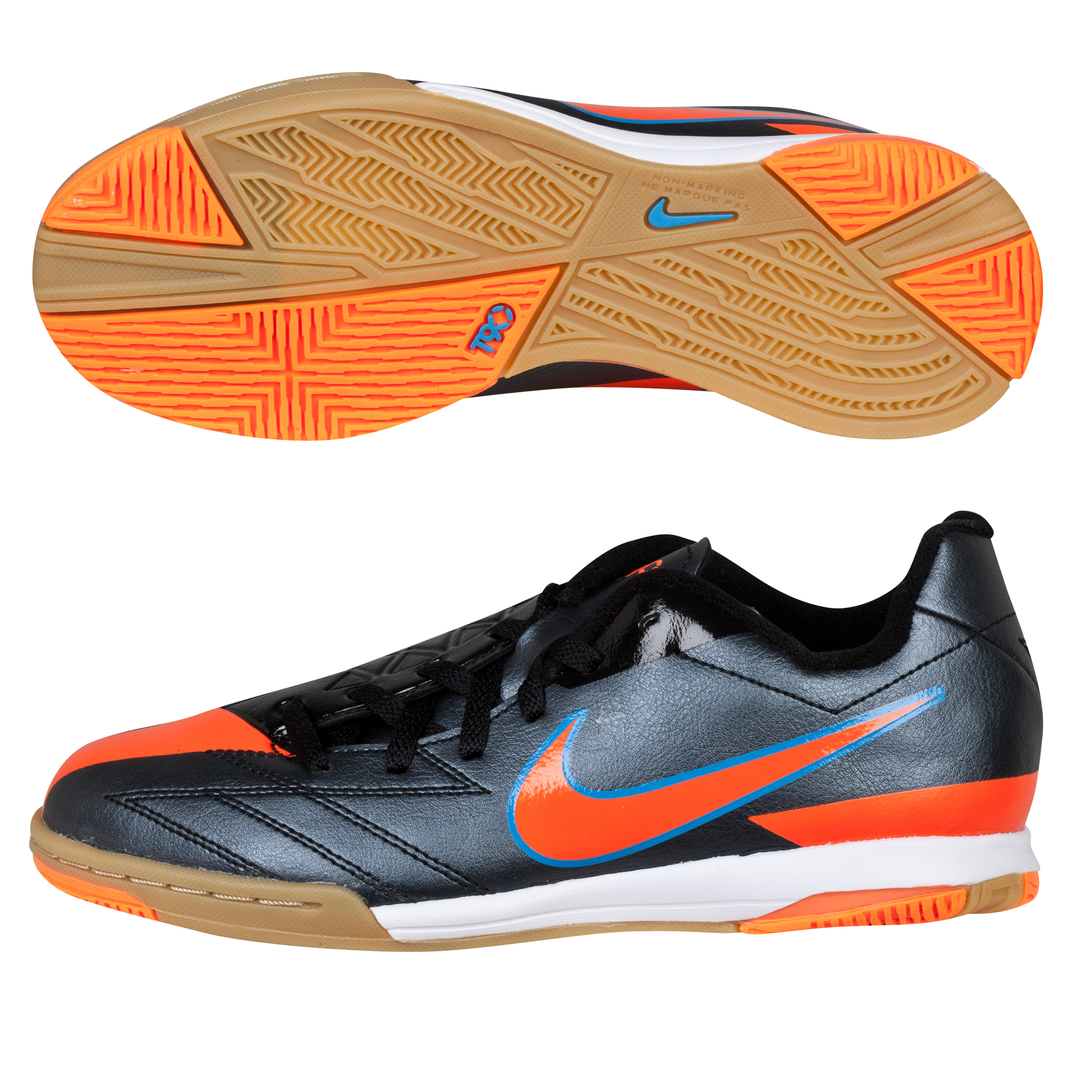 Nike Total90 Shoot IV Trainers - Black/Total Orange/Blue Glow - Kids