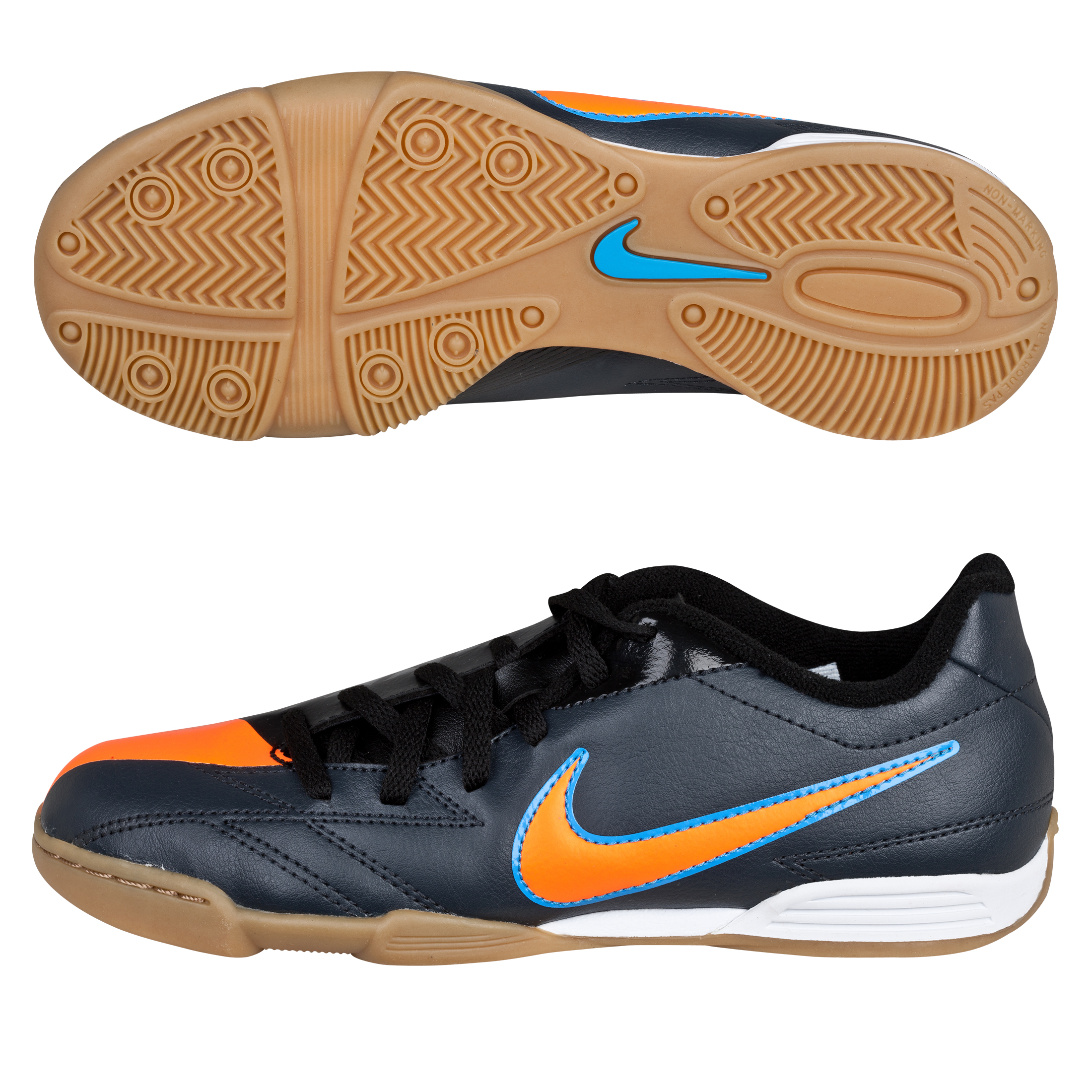 Nike Total90 Exacto IV Trainers - Metallic HMTT/Total Orange/Blue Glow/Black - Kids