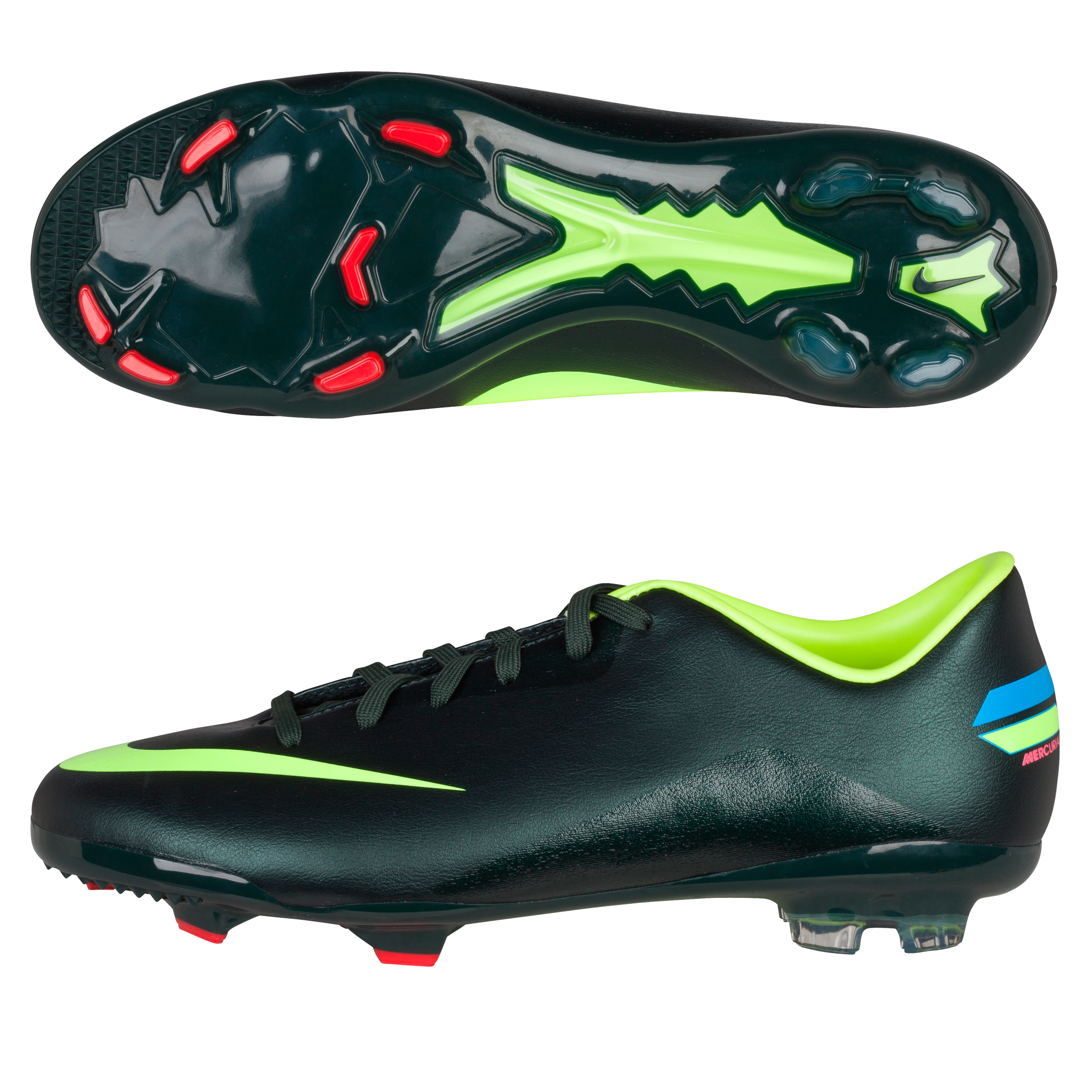 Nike Mercurial Glide III Firm ground Football Boots - Seaweed/Volt - Kids