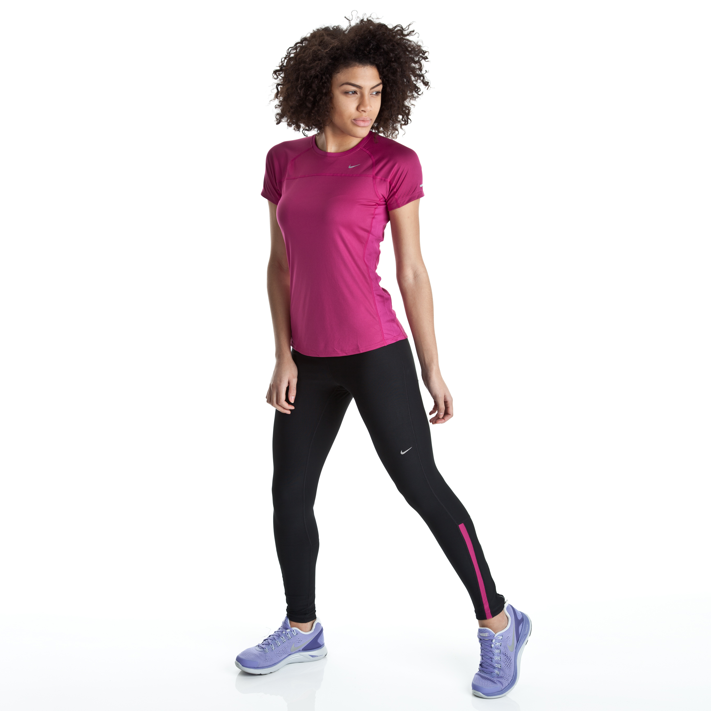 Nike Filament Tights - Black/Rave Pink/Matte Silver - Womens