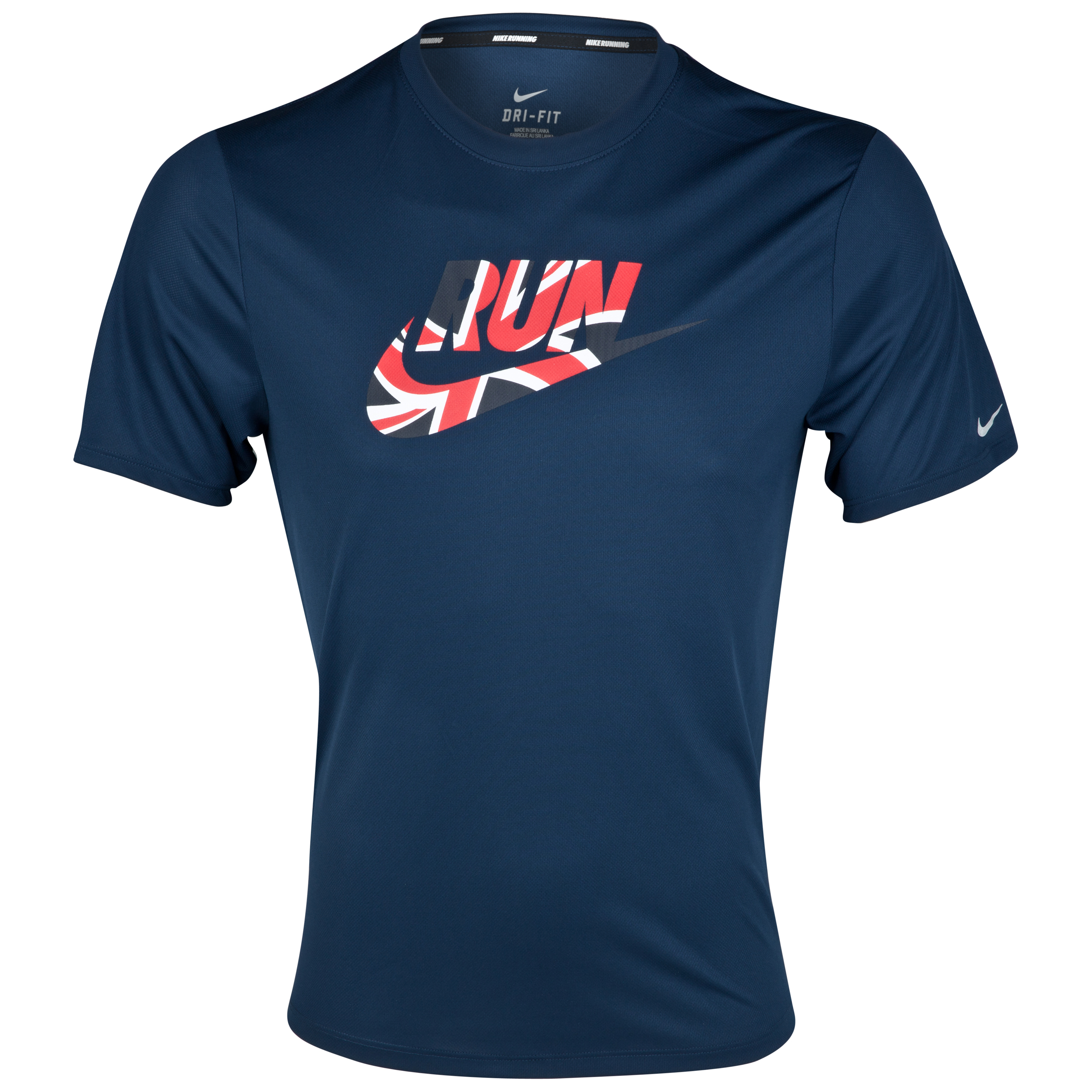 Nike Challenger Swoosh Run T-Shirt - Light Midnight/Sport Red/Reflective Silver