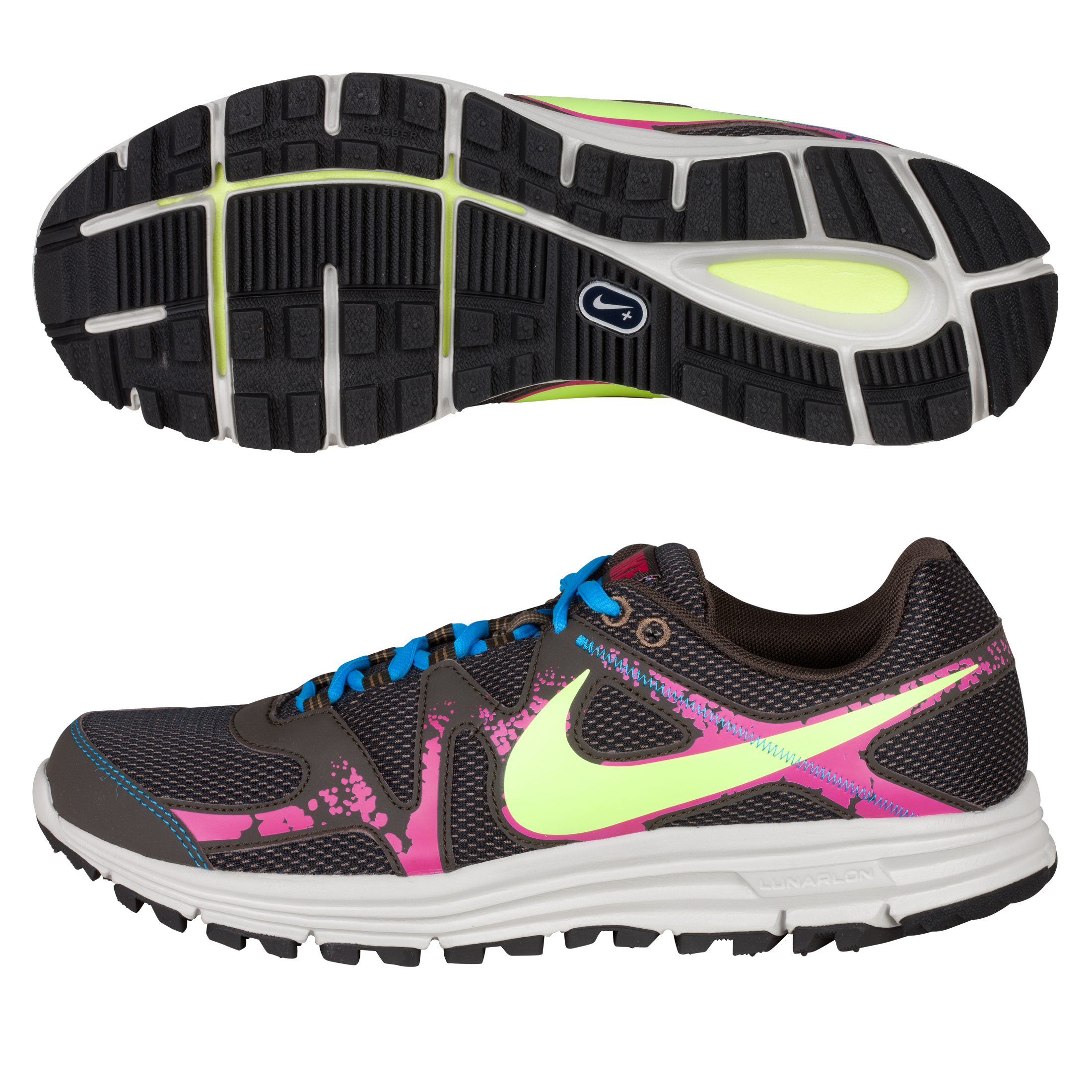 Nike Lunar Fly(+) 3 Trail Trainers - Umber/Volt/Voltage Cherry