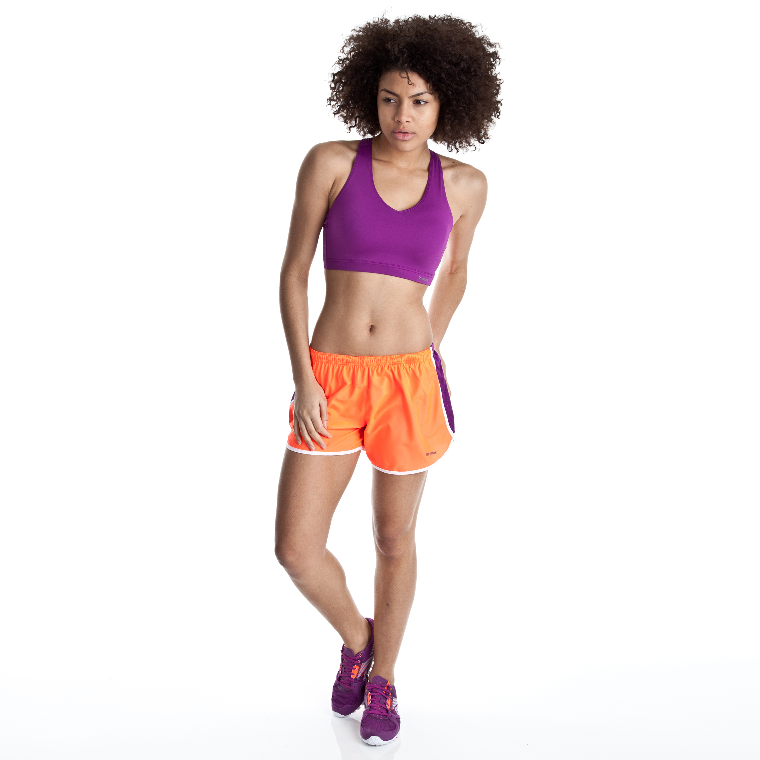 Reebok Quest Woven Short -  Aubergine/White/Vitamin C - Women