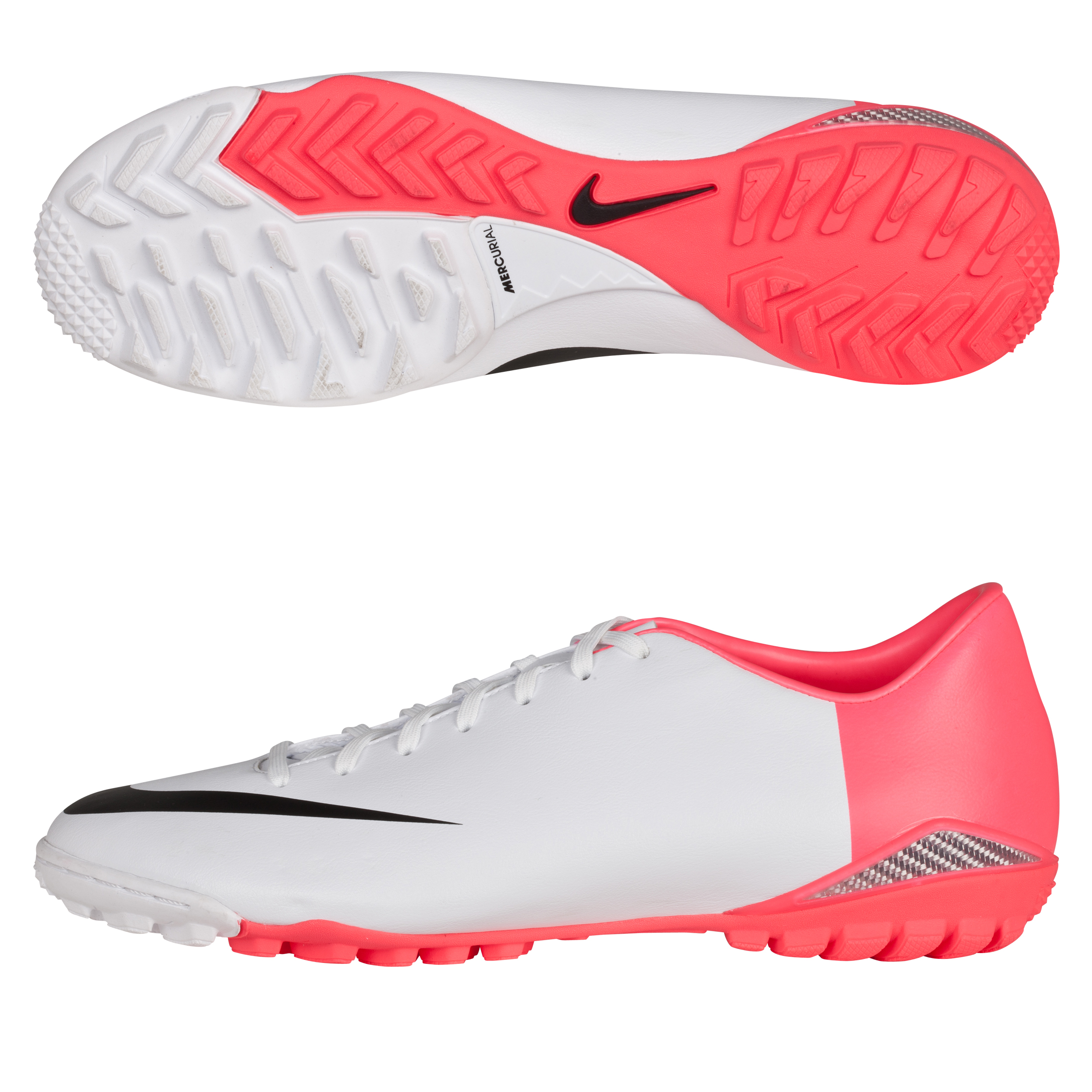 Nike Mercurial Glide III Astro Turf Trainers - White/Black/Solar Red