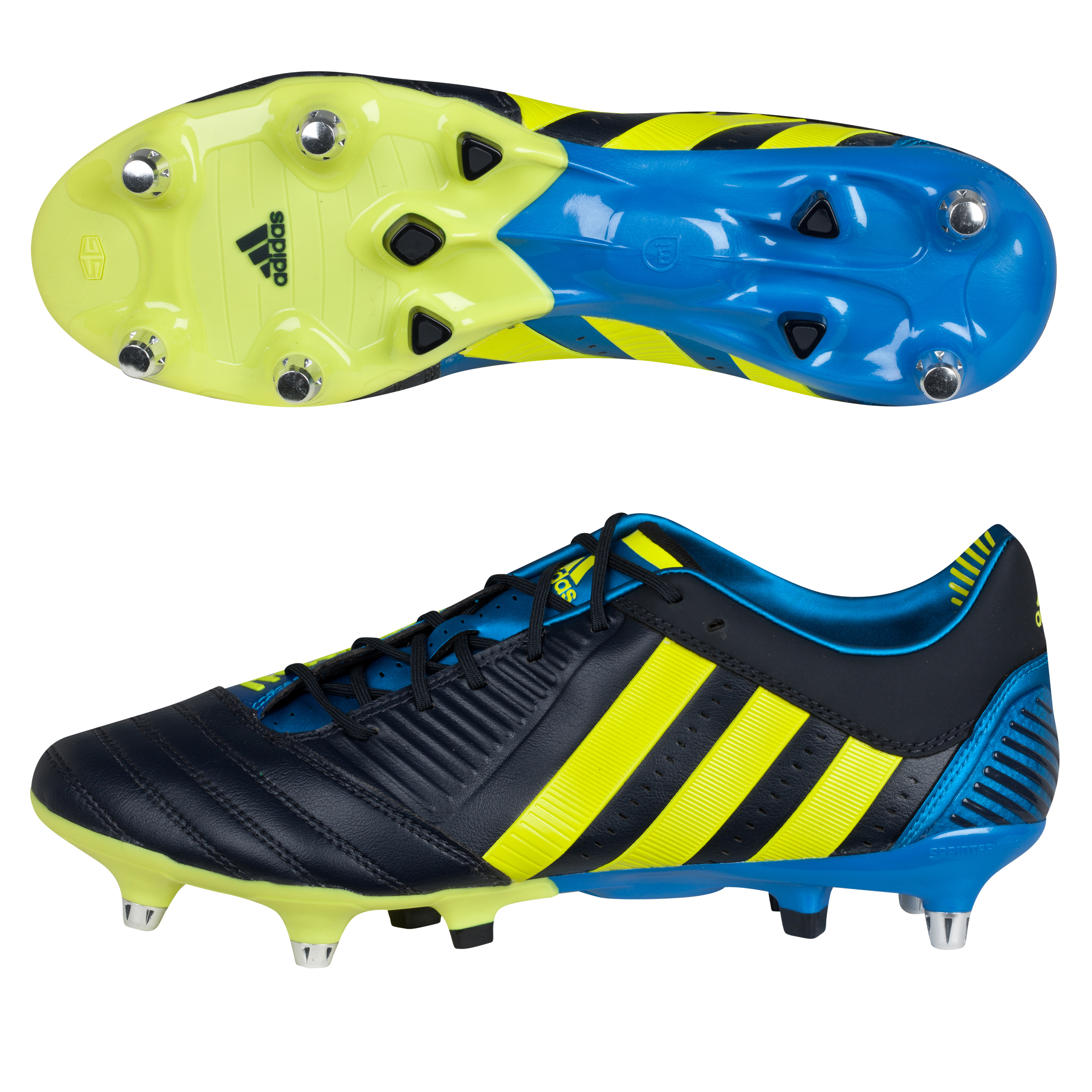 Adidas Predator RXV XTRX Soft Ground Rugby Boots - Punjab/Lab Lime/Bright Blue